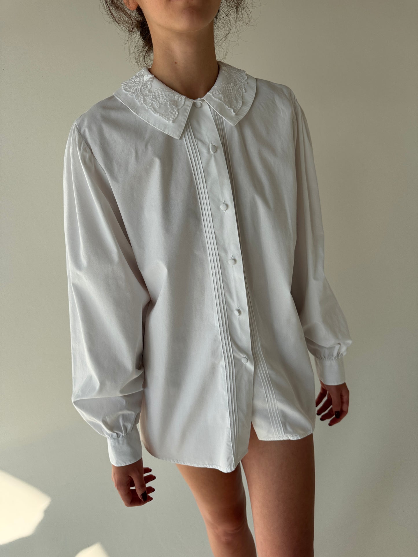 Cămașa premium old vintage italiană din poplin din anii 80