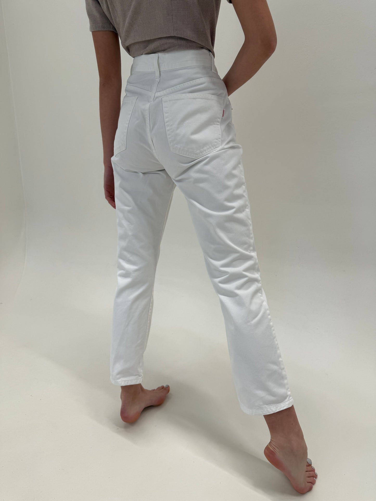 Jeans vintage Valentino de vară cu talie înaltă mom fit