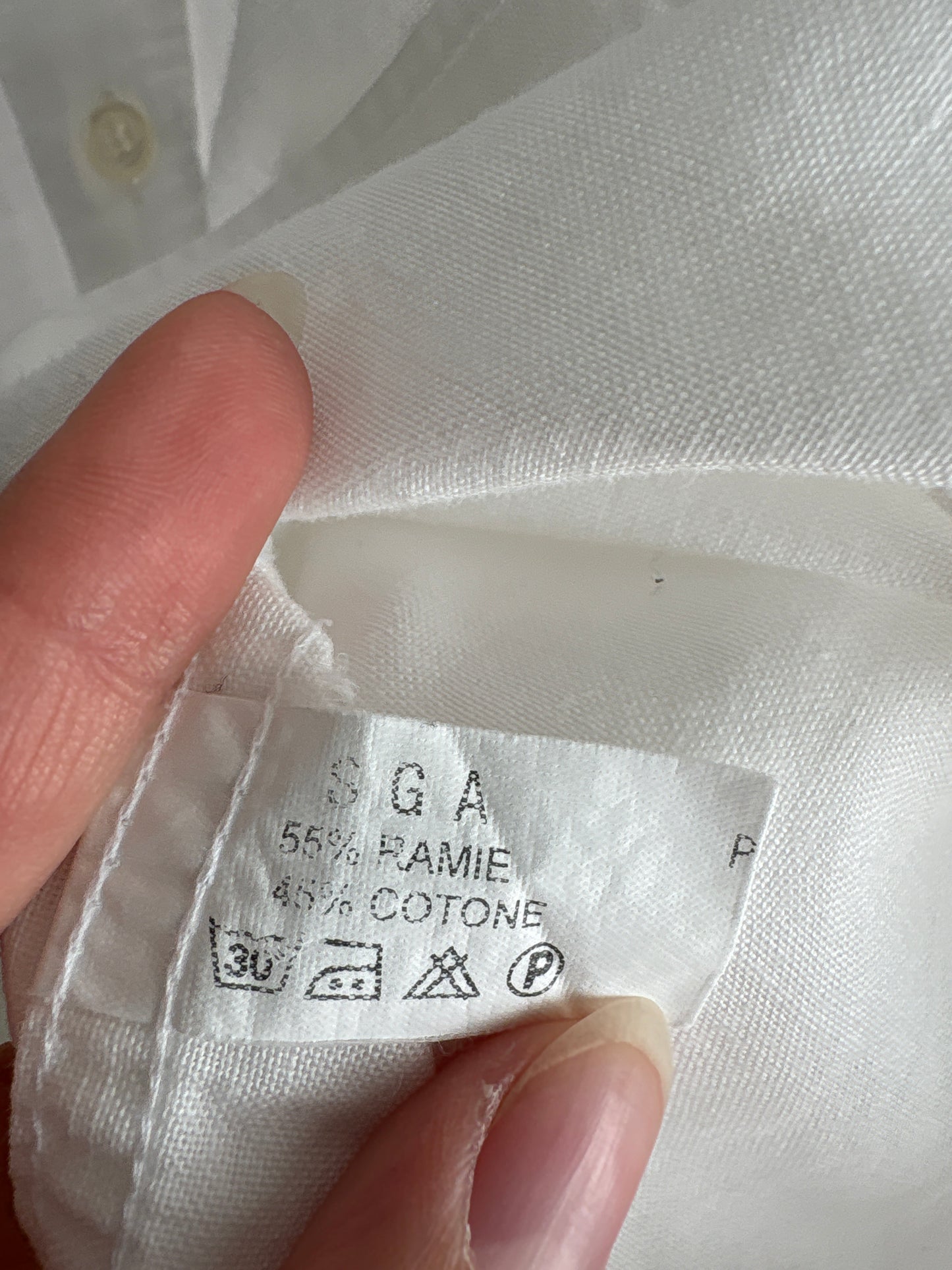 Cămașa din pânză premium de ramie și bumbac în croi minimalist