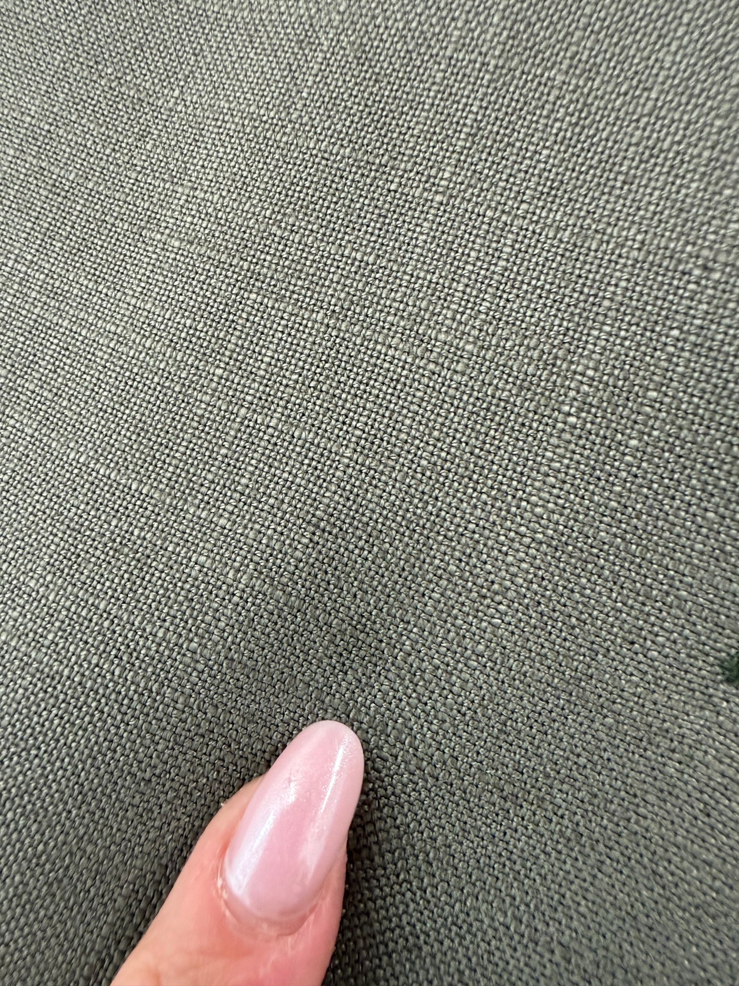 Sacou din pânză de in Sage green in croi lejer minimalist