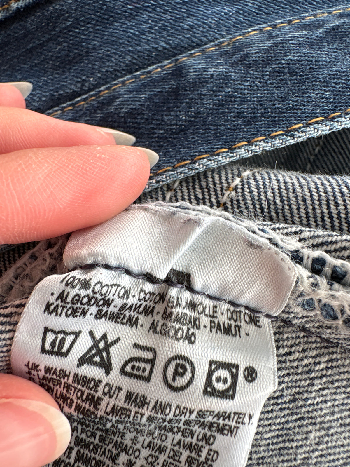 Jeans tall Levi’s 501 classic wash din bumbac gros