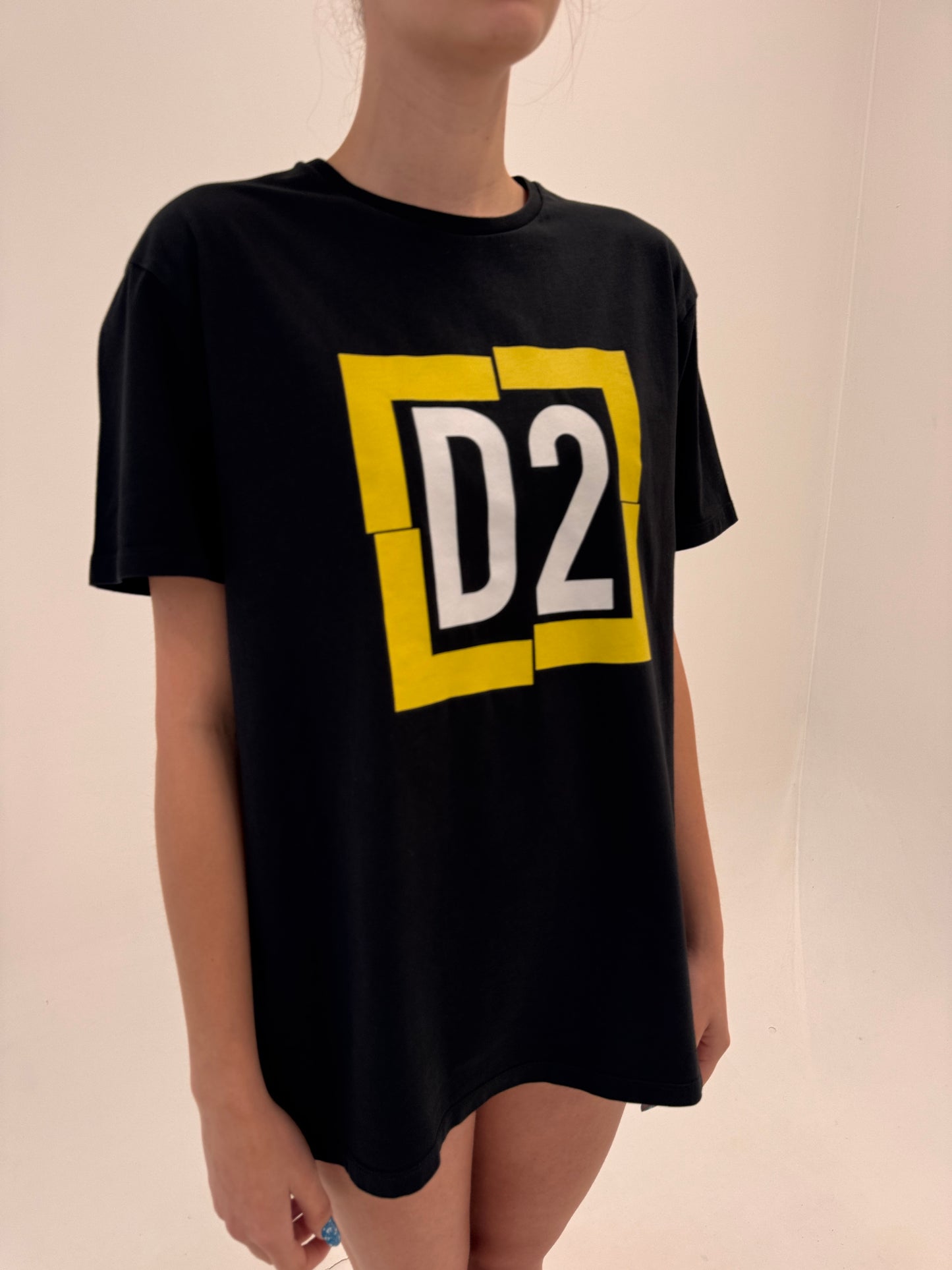 Tricou negru Dsquared din bumbac premium de gramaj mare