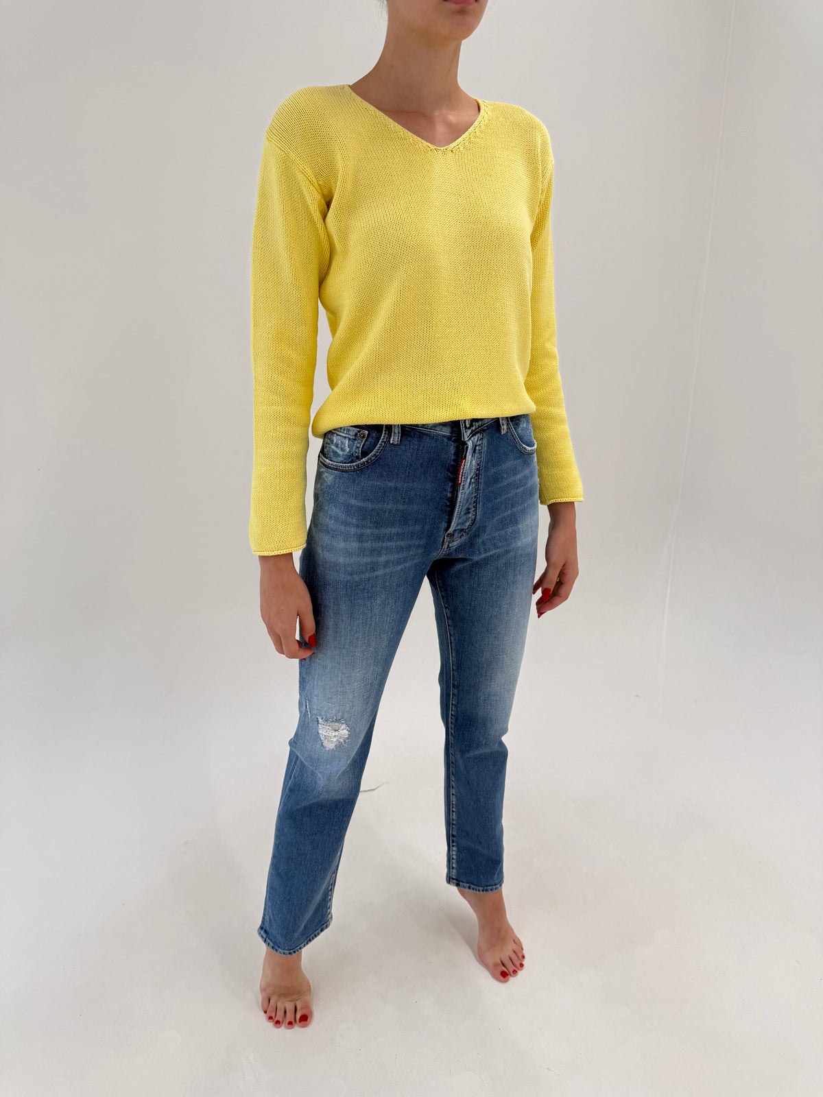 Jeans tall Disquared ușor ripped effect classic wash & fit