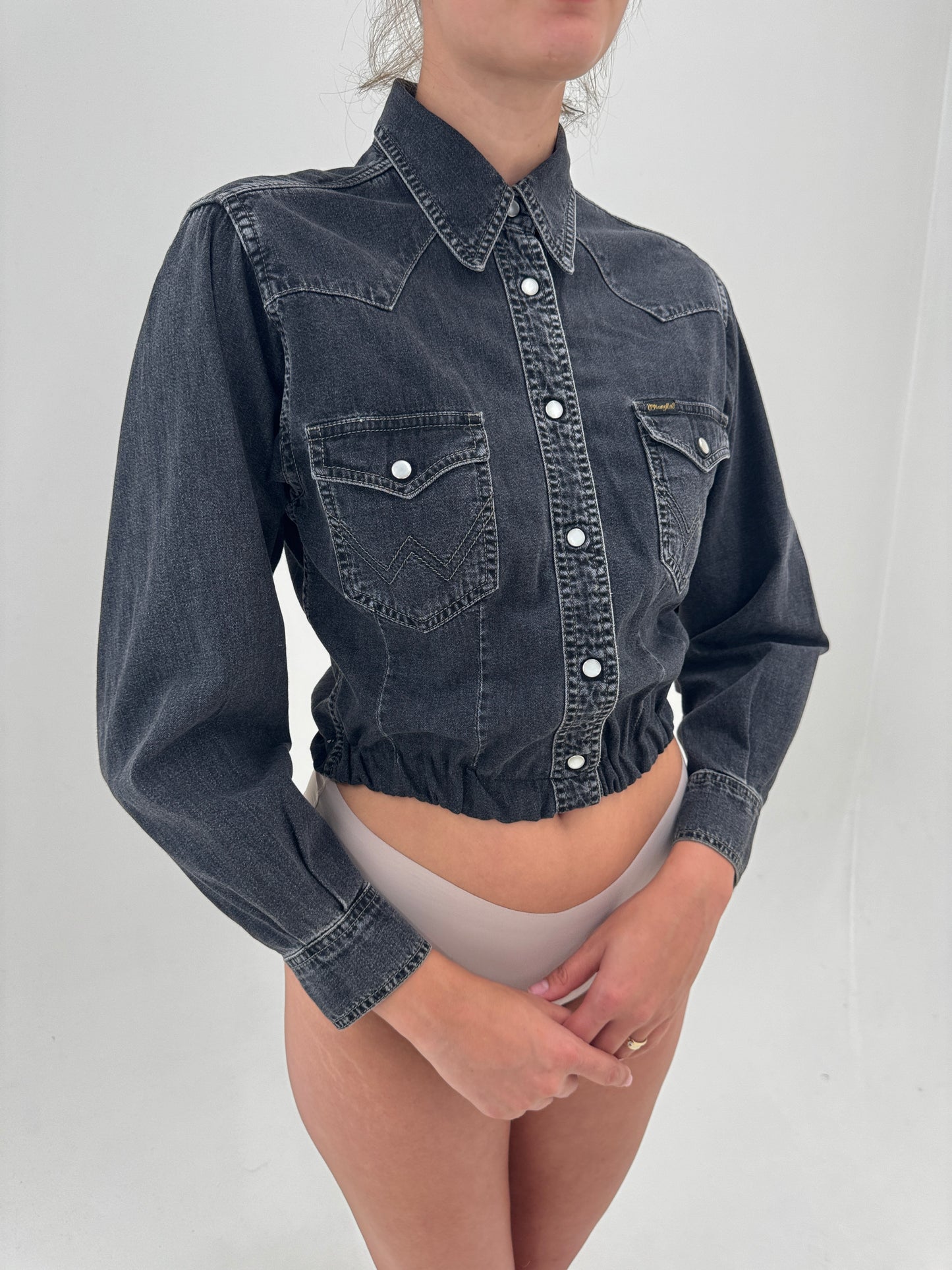Cămașa de brand premium din jeans moale cu talie elastică marcată