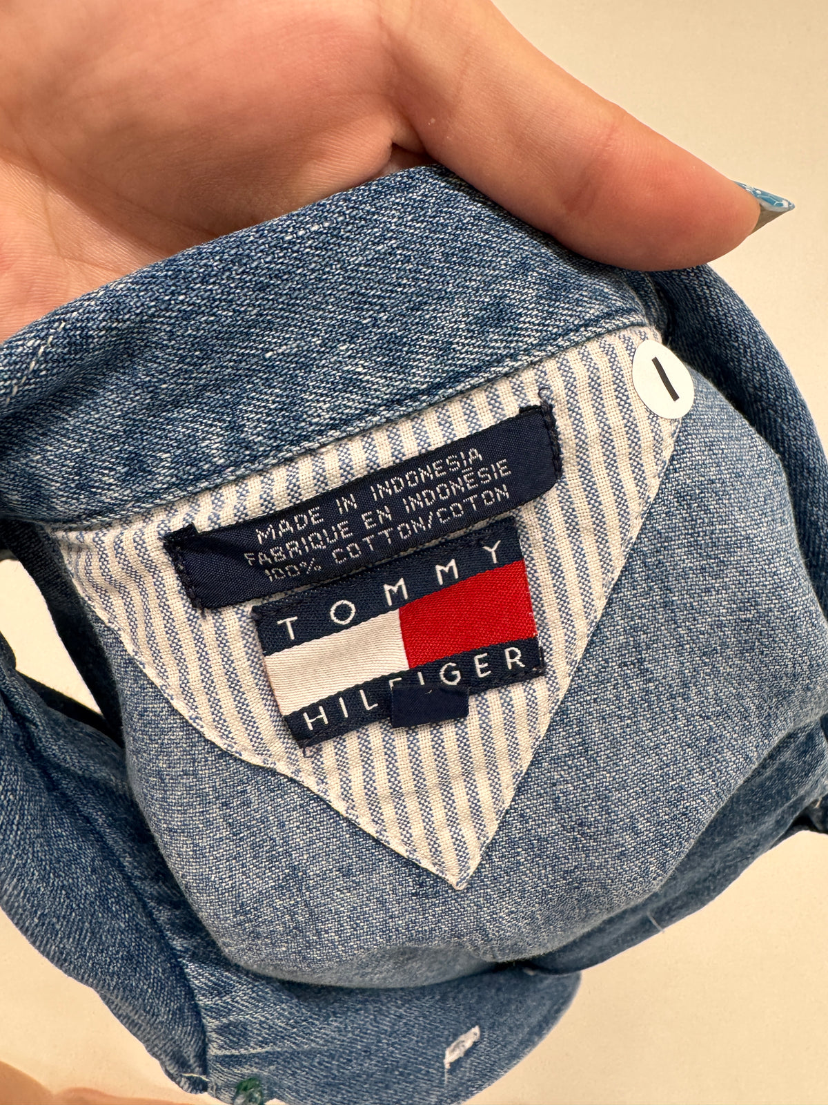 Cămașa cambrata din jeans moale Rommy Hilfiger classic wash