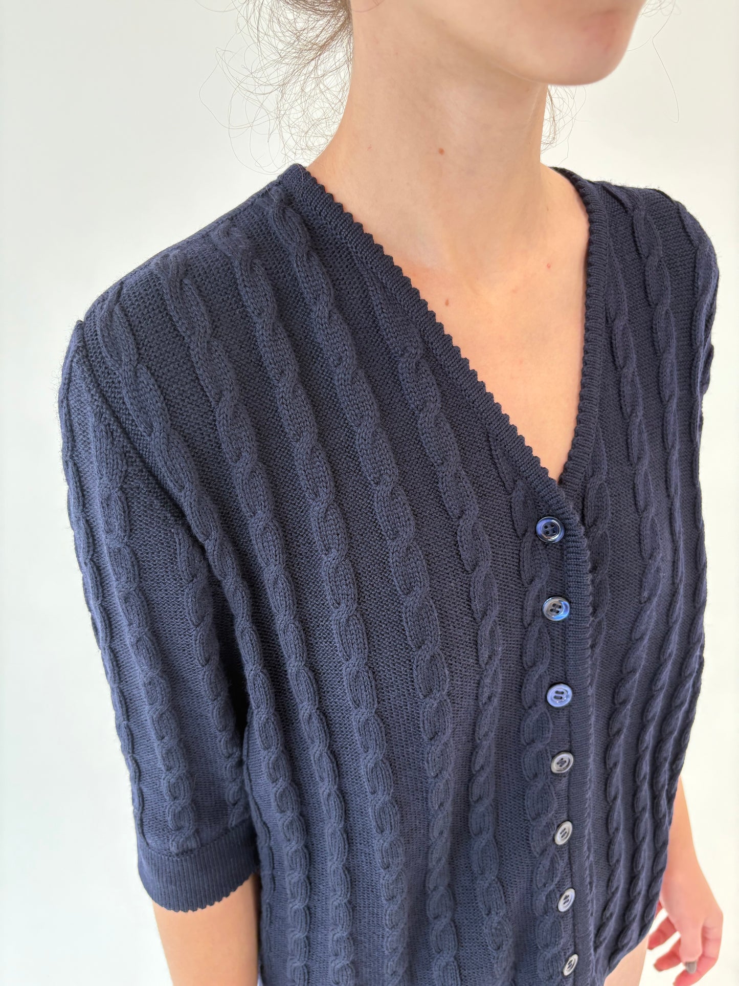 Top italian de gramaj mare din lana merino extrafina cu torsade