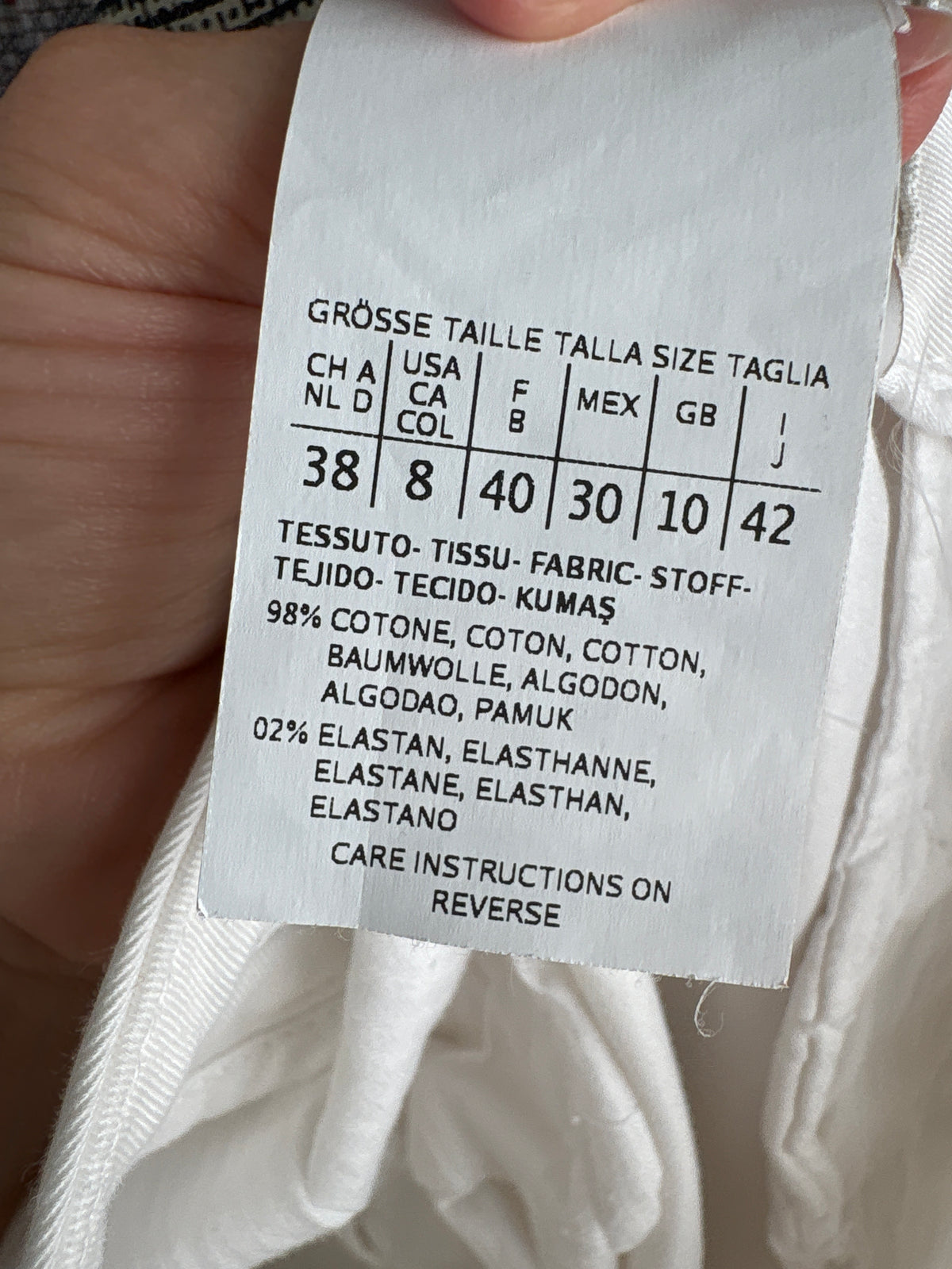 Pantaloni chinos Max Mara din bumbac gros modelator in croi clasic