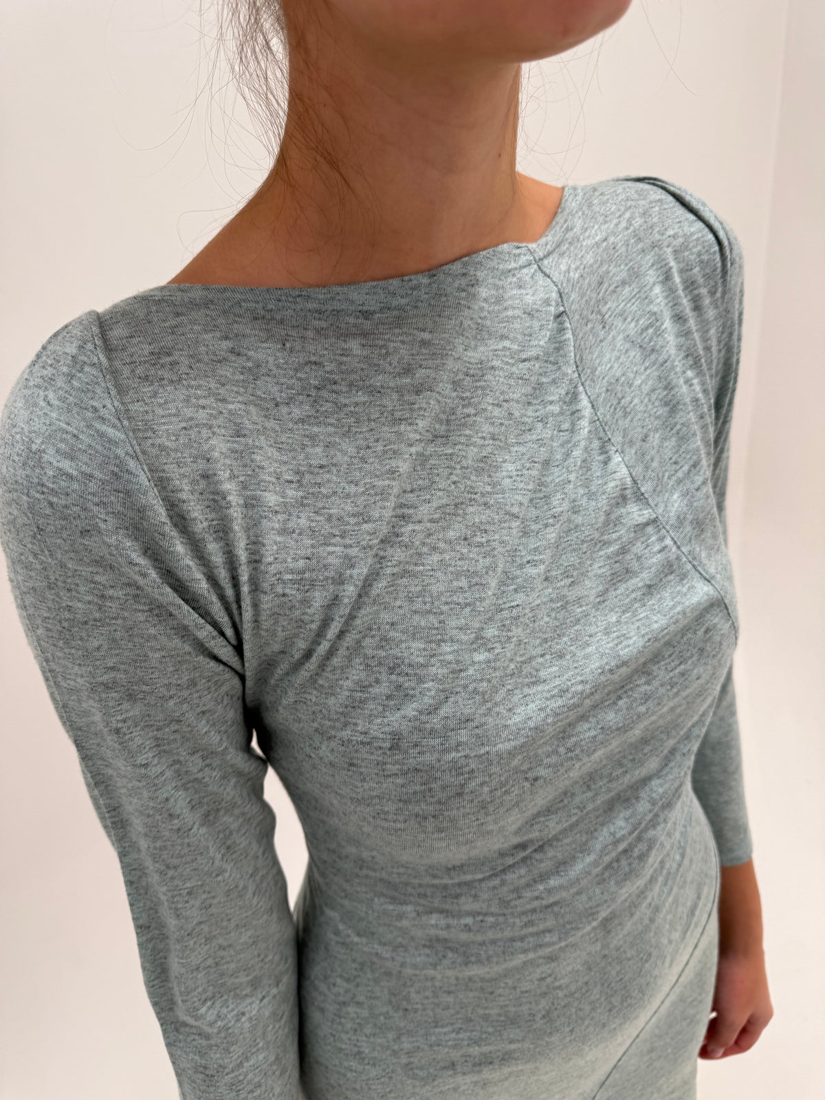 Rochii mermaid vintage noi din tricot extrafin pastelat din bumbac cu un touch de lana