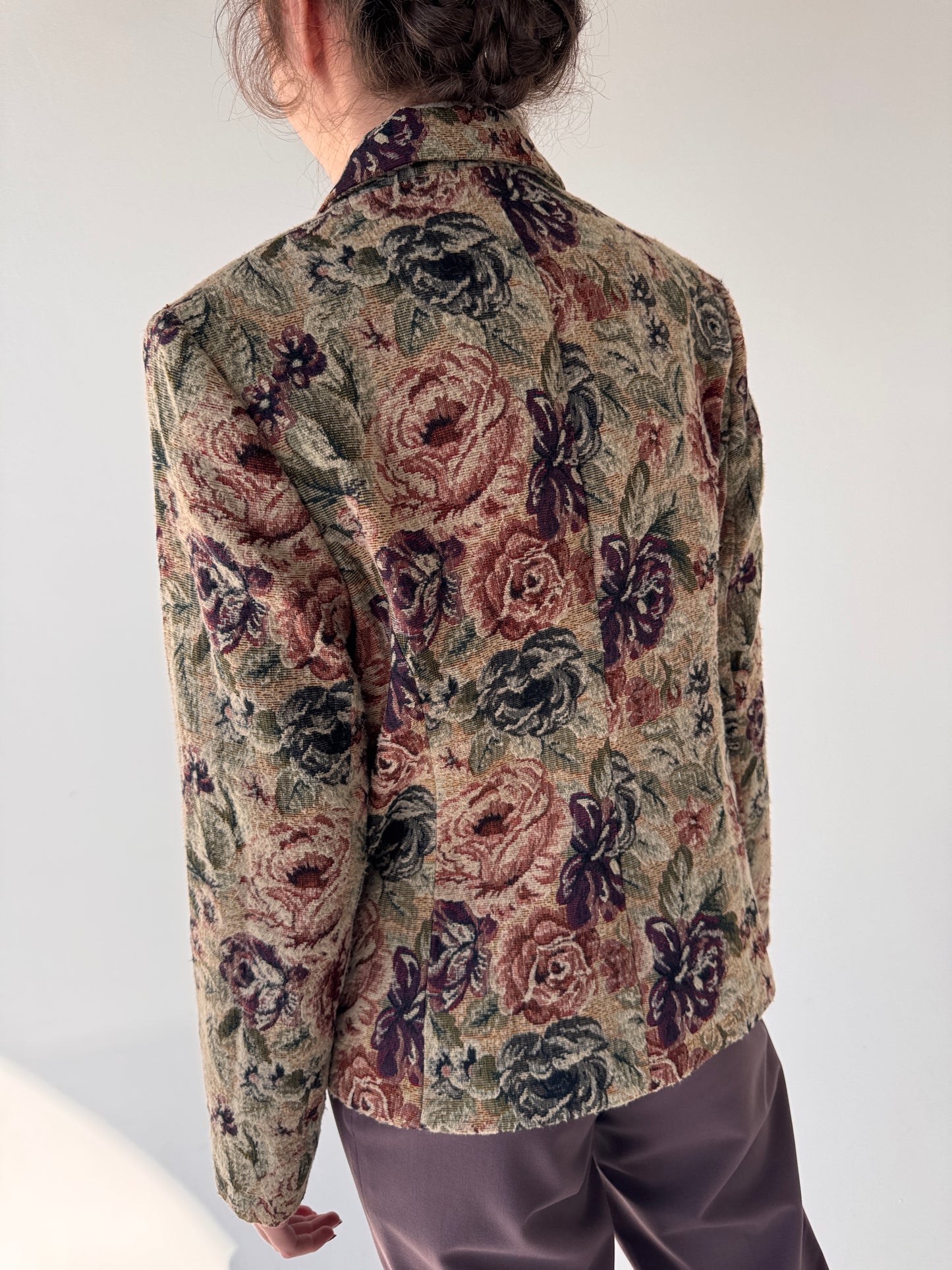 Sacou vintage de brand luxury Biba din brocart în culori superbe