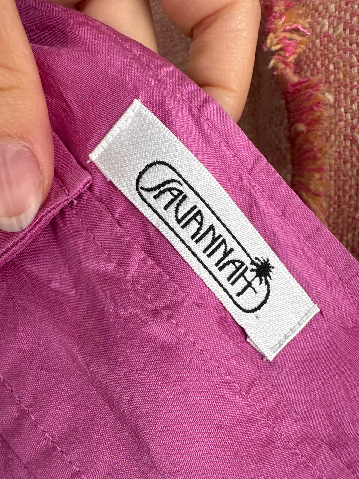 Pantaloni violet Pink petite din mătase naturală groasă dupioni de la zi la seară