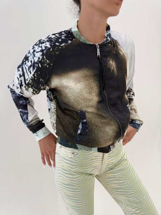 Bomber Diesel de vară super vaporos cu print în culori neutre