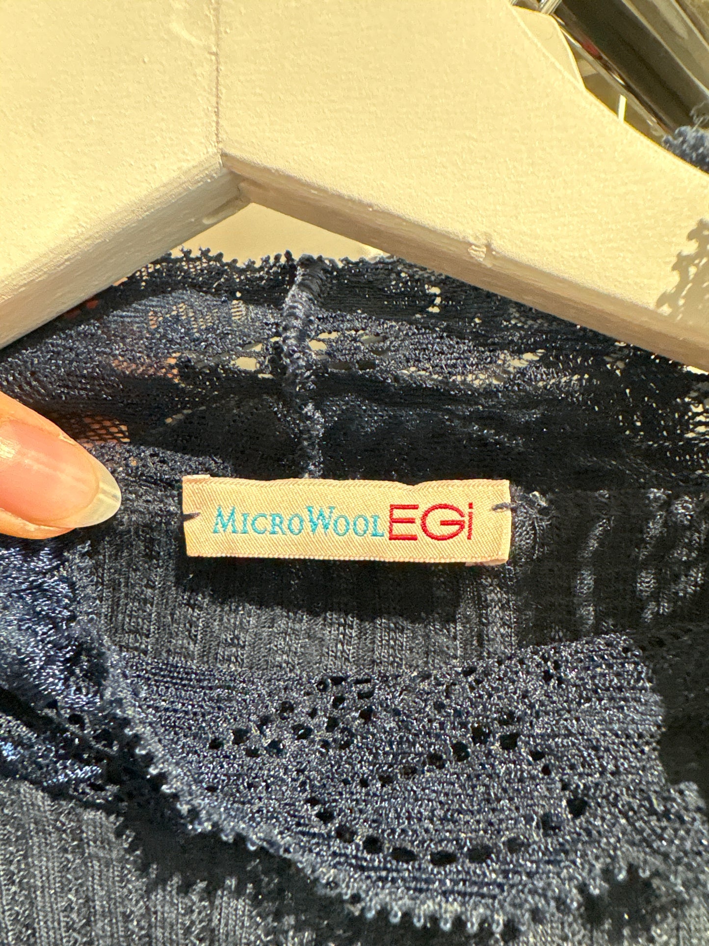 Maleta Navy ‘micro wool’ ribbed din jerse extrem de fin de la zi la seară