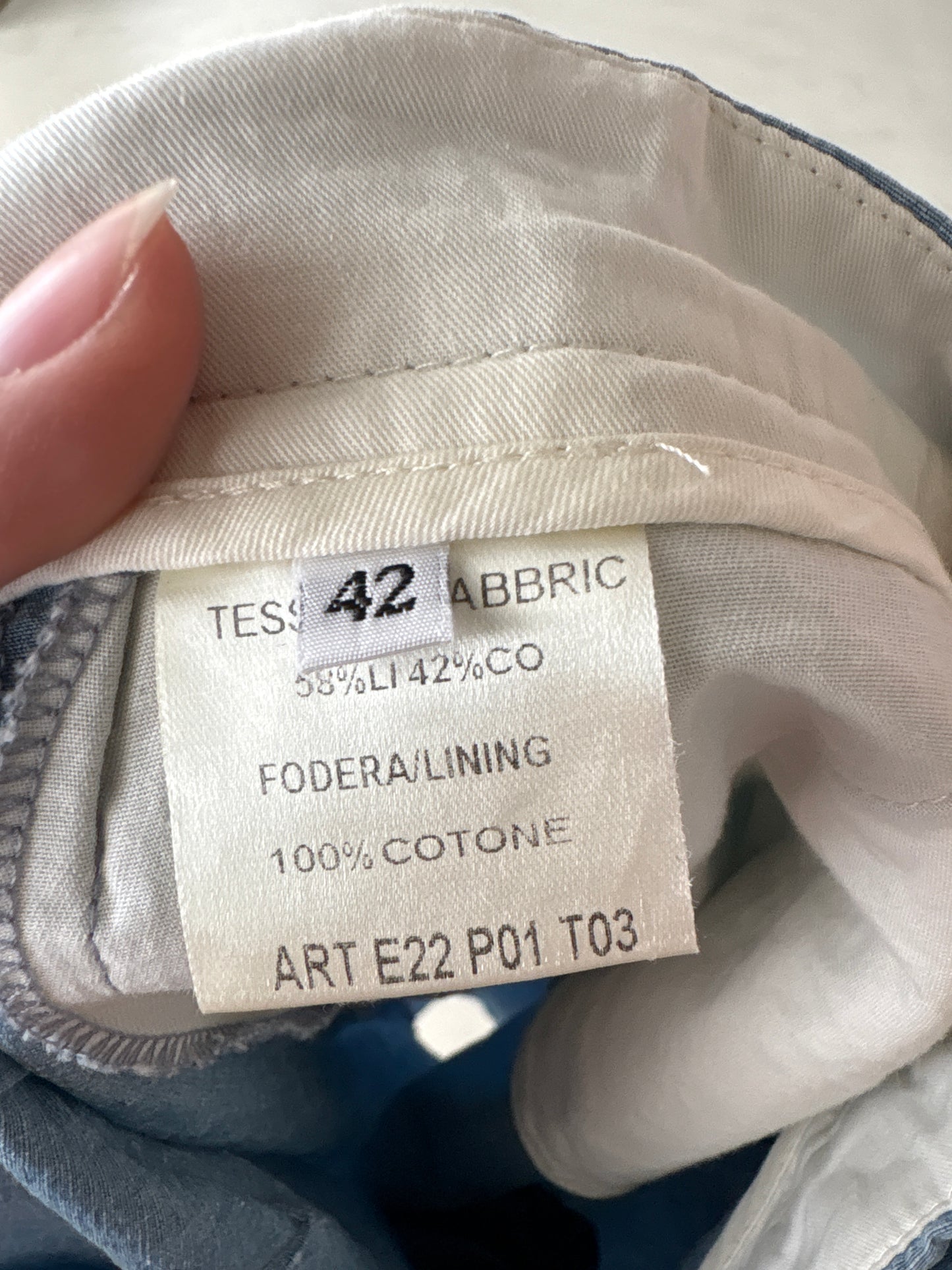 Pantaloni de brand luxury jeans blue italienești barrel din pânză de in și bumbac
