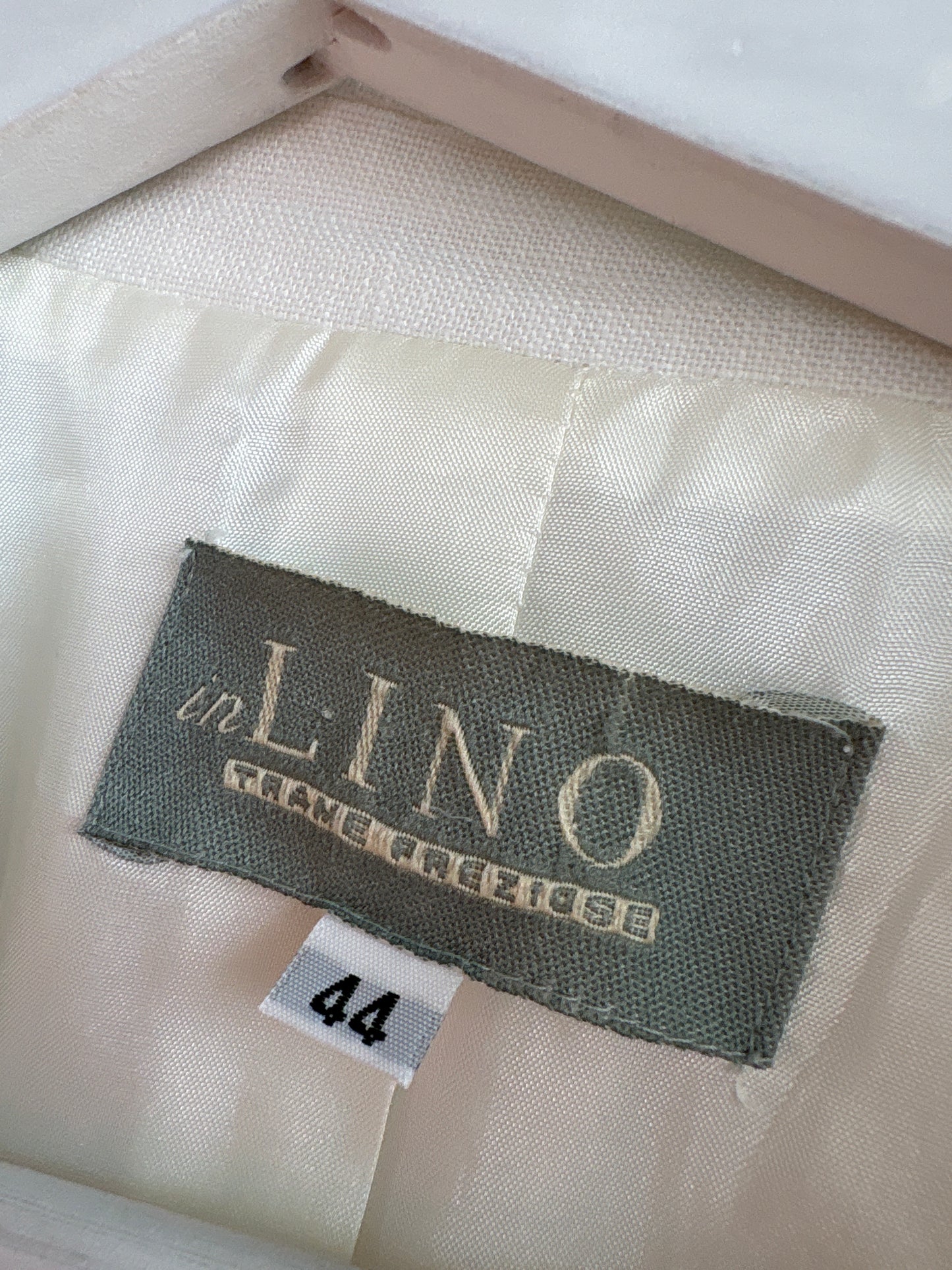 Sacou italian din in premium il u revere late in croi cambrat butter white