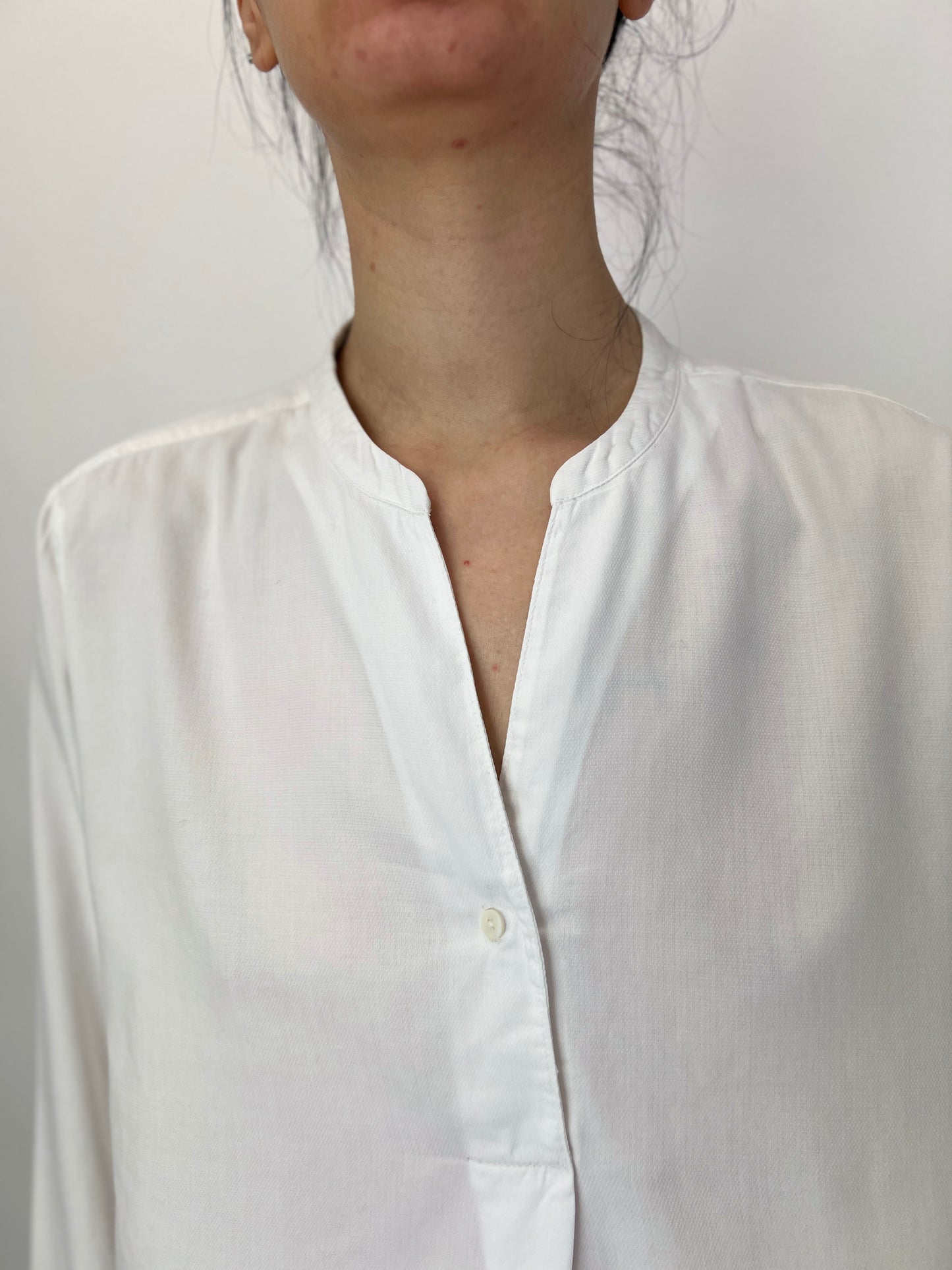 Bluză minimalistă poplin texturat