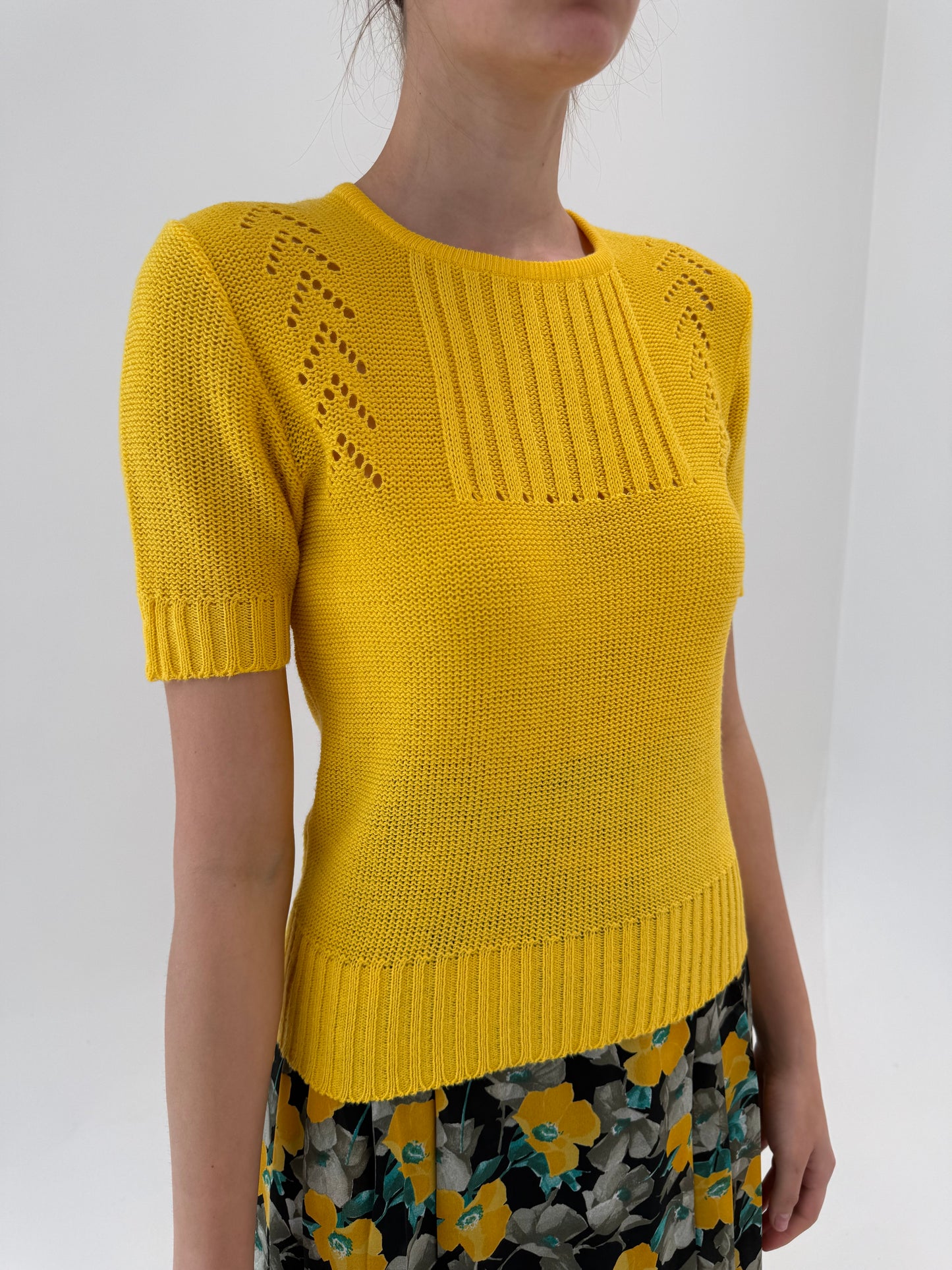 Top vintage din jerse de vară