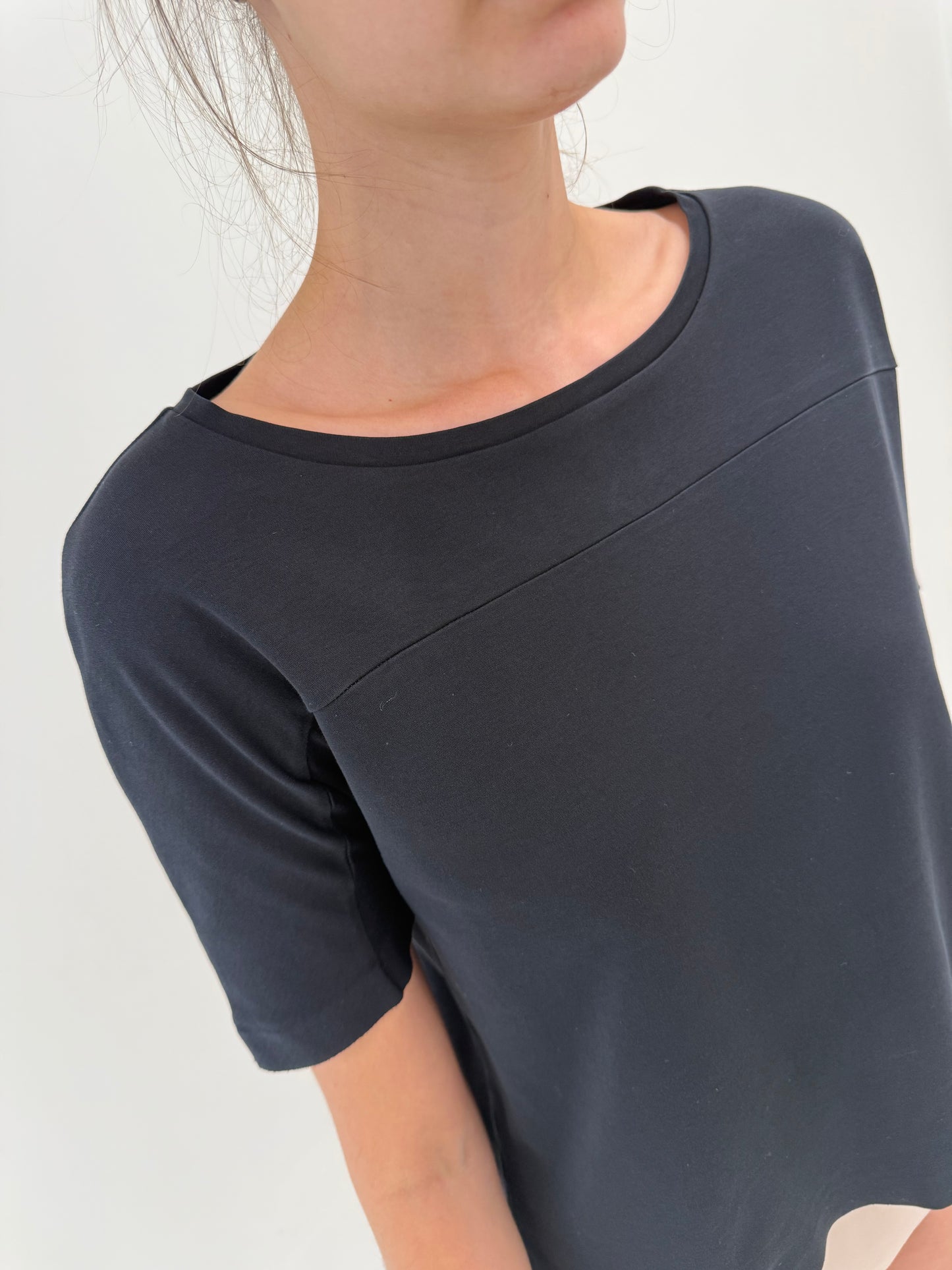 Top negru gama Max Mara din bumbac premium