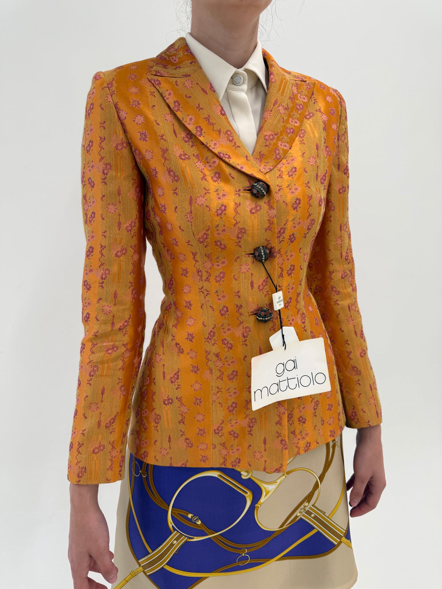 Sacou vintage nou de brand couture italian Gai Mattiolo de colecție