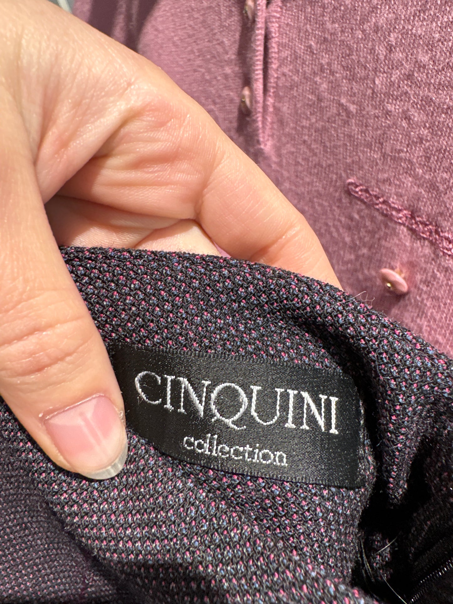 Pantaloni italienești tigareta din stofă texturată de lana extrafina confort