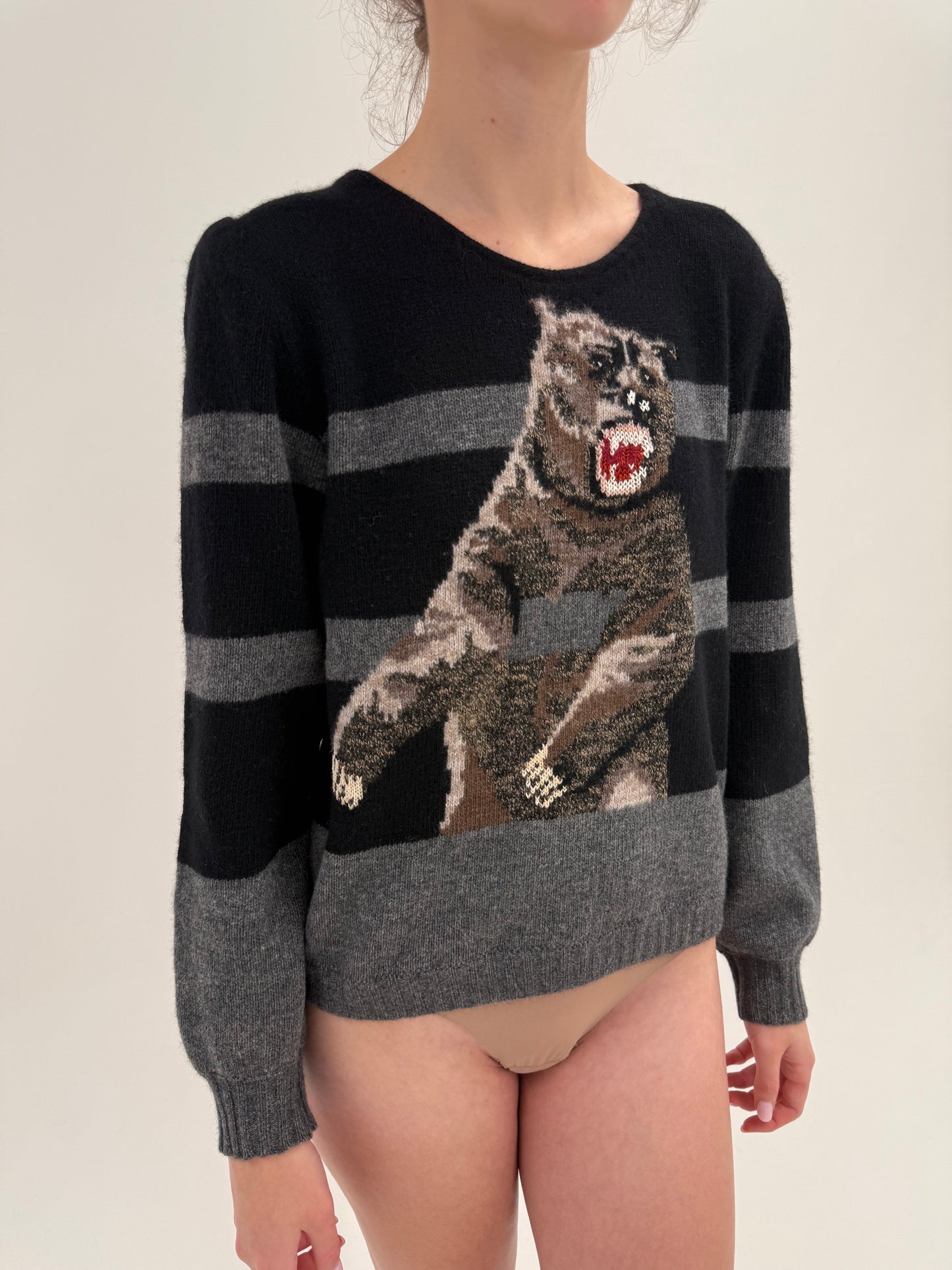 Pulover luxury Krizia din tricot excepțional de lana și Angora