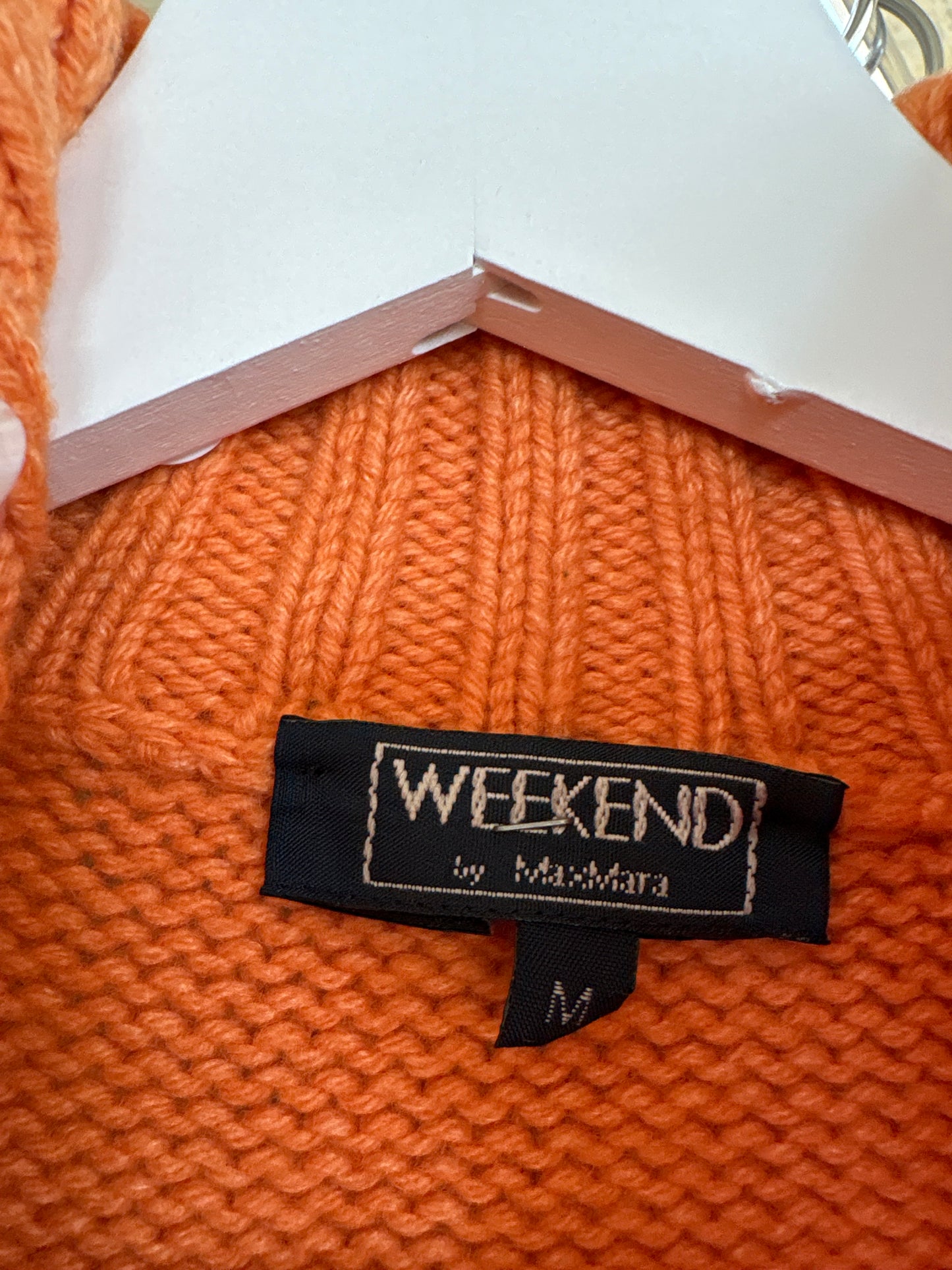 Vestă Max Mara oranj din lana extrafina de gramaj mare