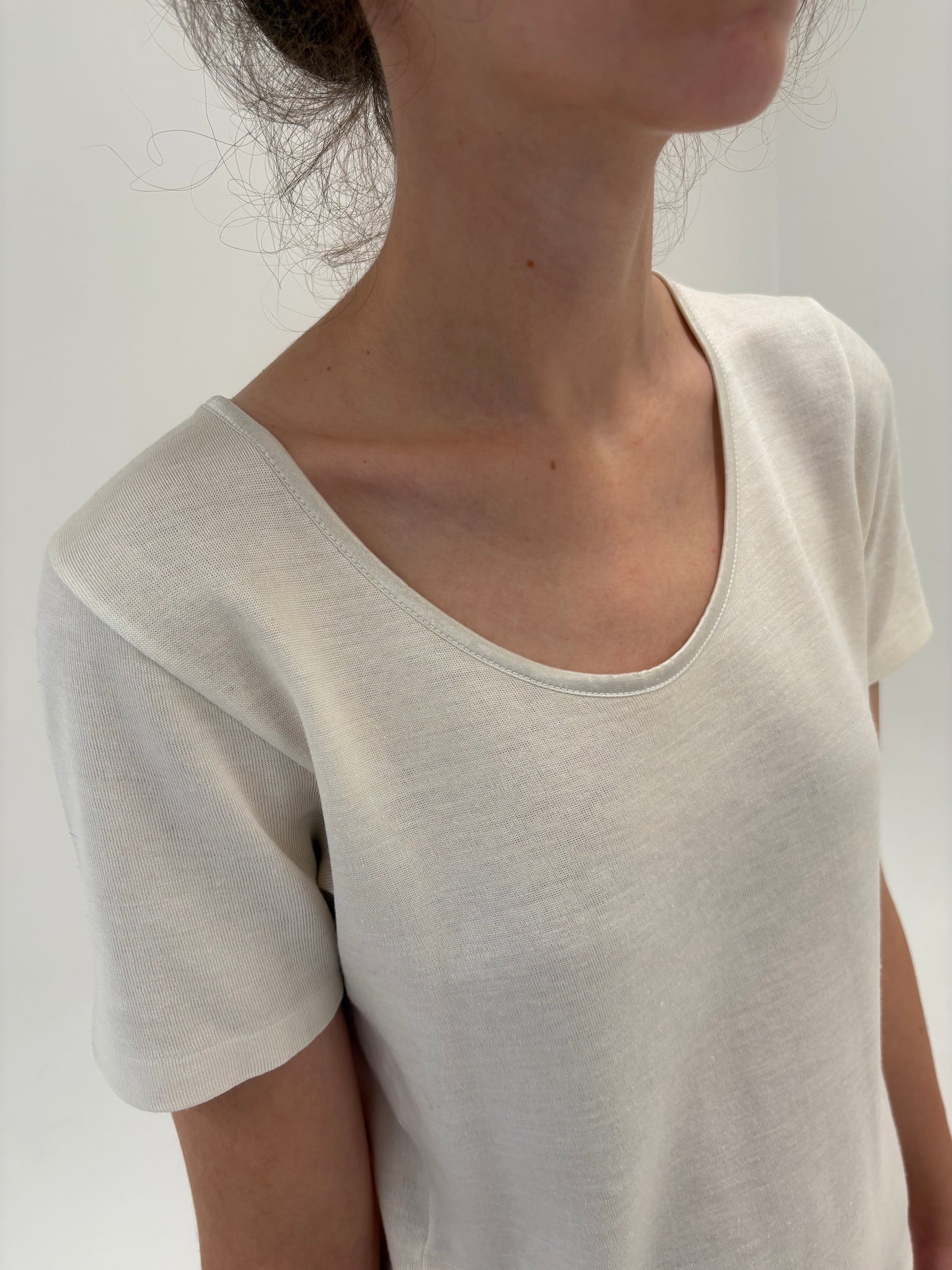 Top italian cu interior de bumbac și exterior de lana extrafina