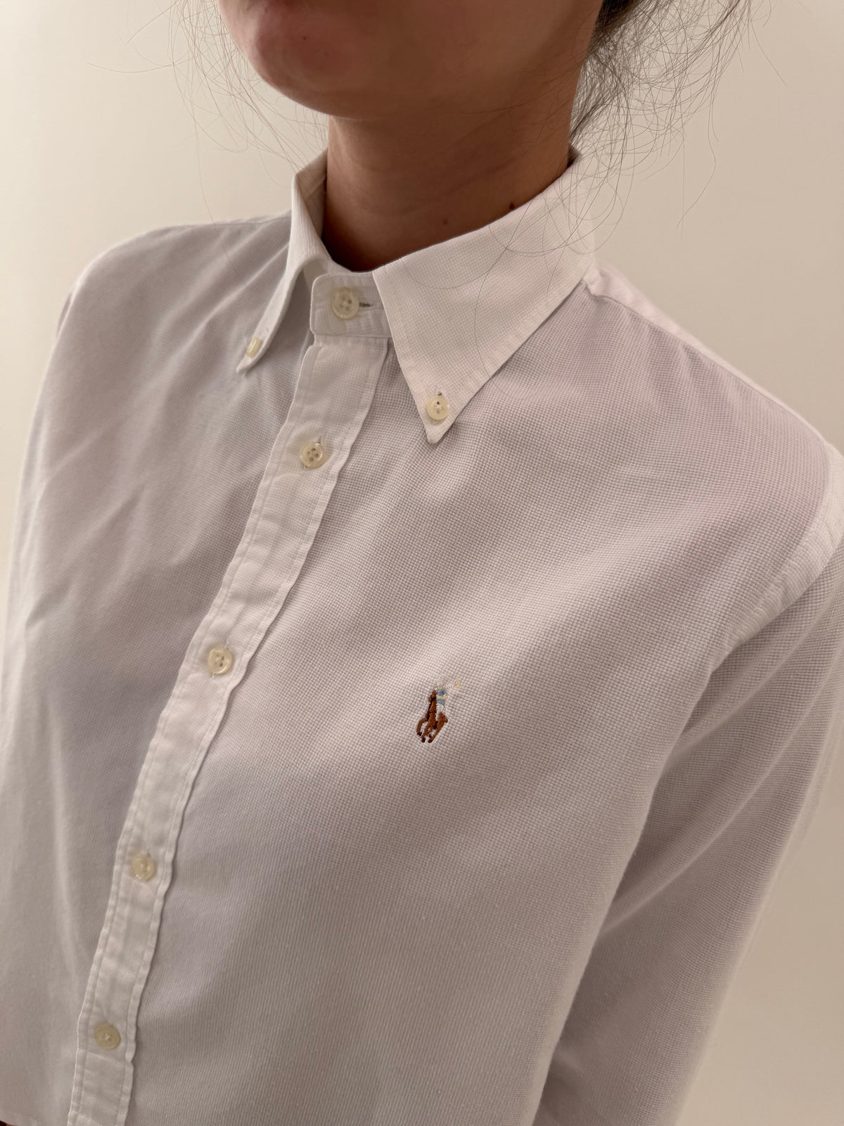 Cămașa Ralph Lauren petite din bumbac gros texturat