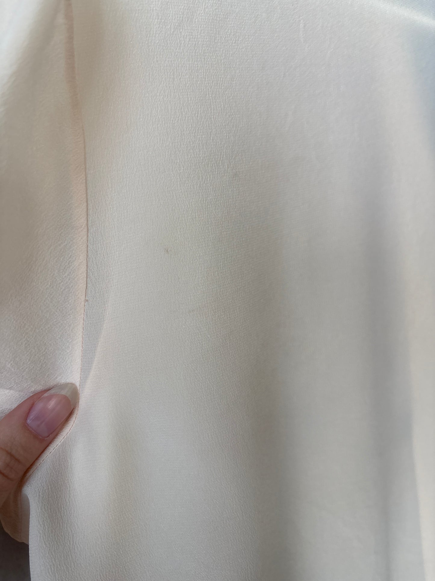 Cămașa vintage bijuterie din mătase matuala brodată manual light nude