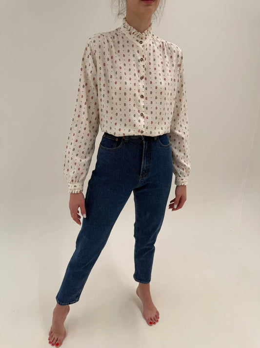 Jeans vintage cu talie ultra înaltă mom fit ultra modelatori dark wash