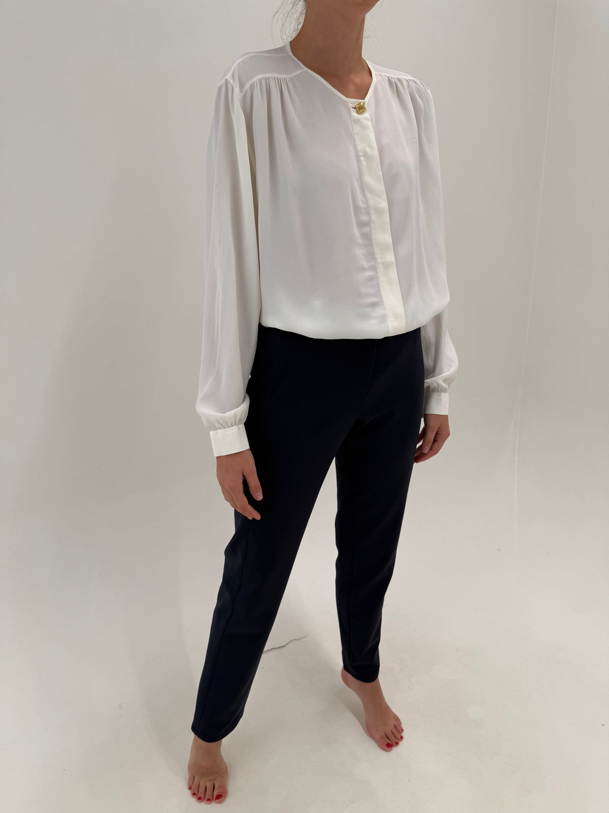 Pantaloni Max Mara Navy blue business to leisure ultra confort modelatori