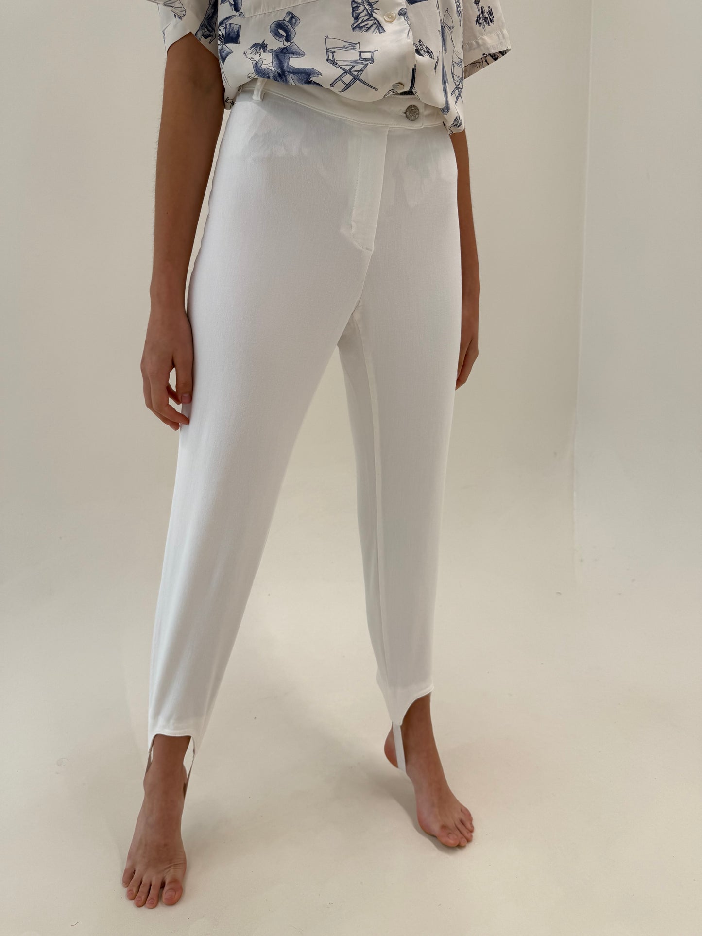 Pantaloni Madeleine din bumbac modelator cu talie ultra înaltă