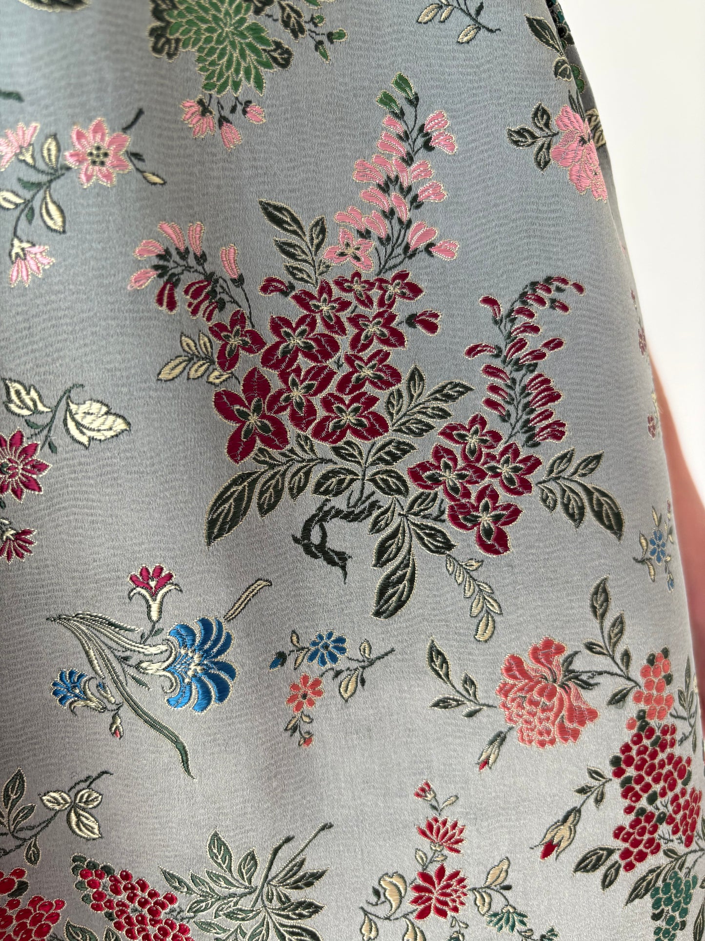 Rochie vintage de colecție din anii 60 din jacquard moale de mătase naturală
