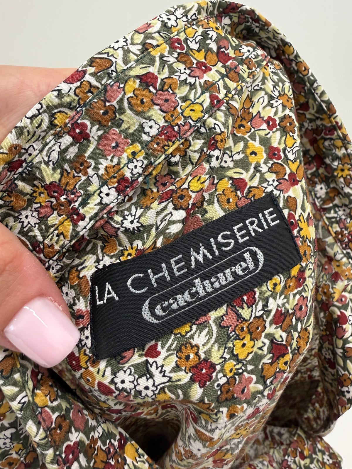 Cămașa vintage luxury Cacharel în culori superbe din bumbac excepțional