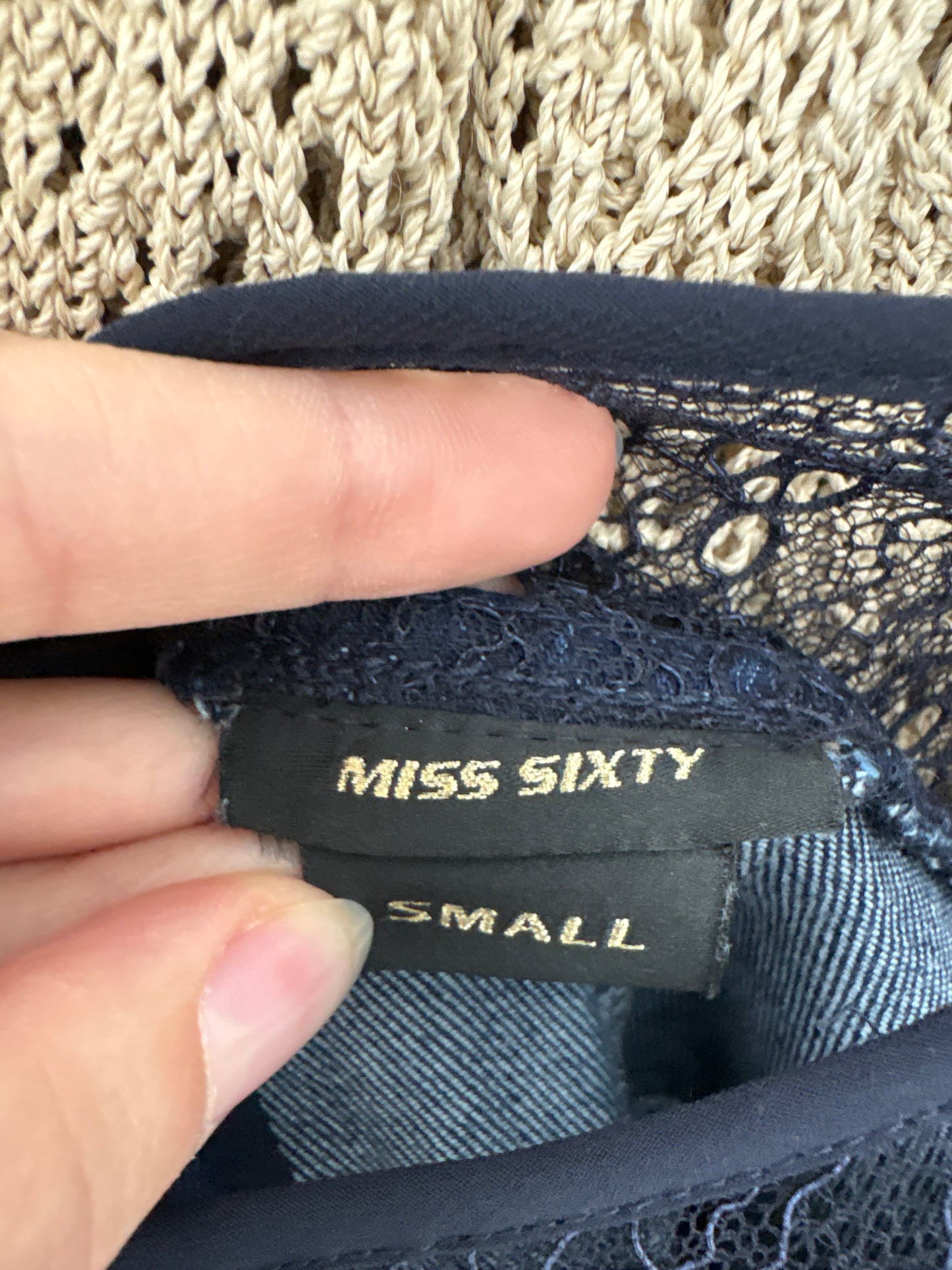 Corsaj de brand super premium din jeans modelator de vară și mesh cu broderie anglaise