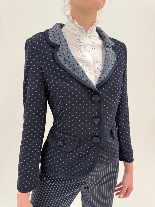 Sacou luxury Luisa Spagnoli cambrat cu buline