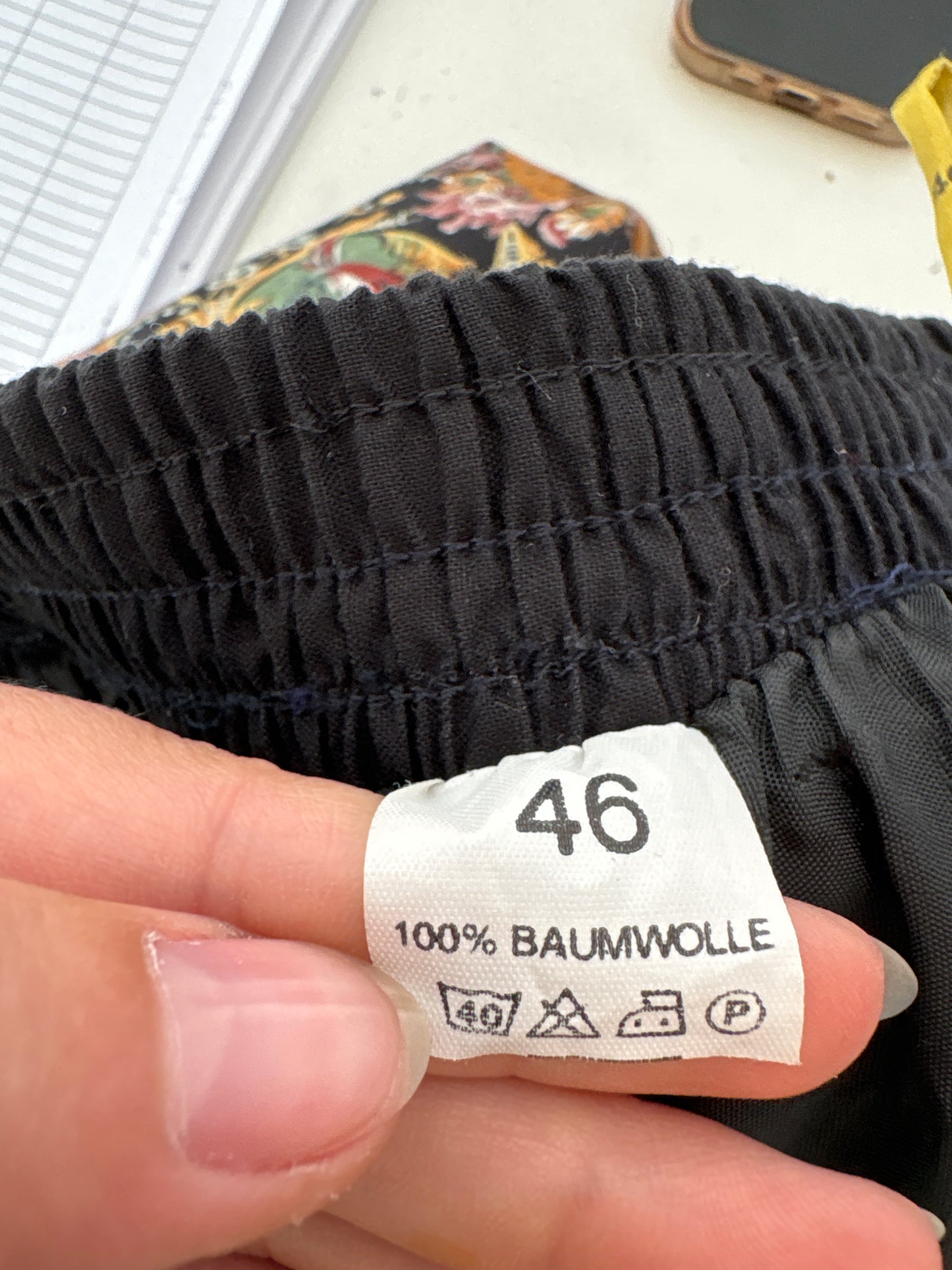 Fustă vintage cu talie ultra înaltă elastică din bumbac gros
