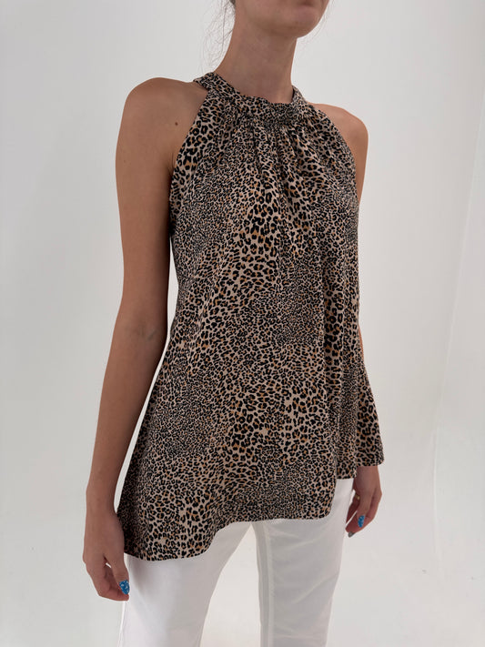 Top Max Mara animal print în croi atemporal