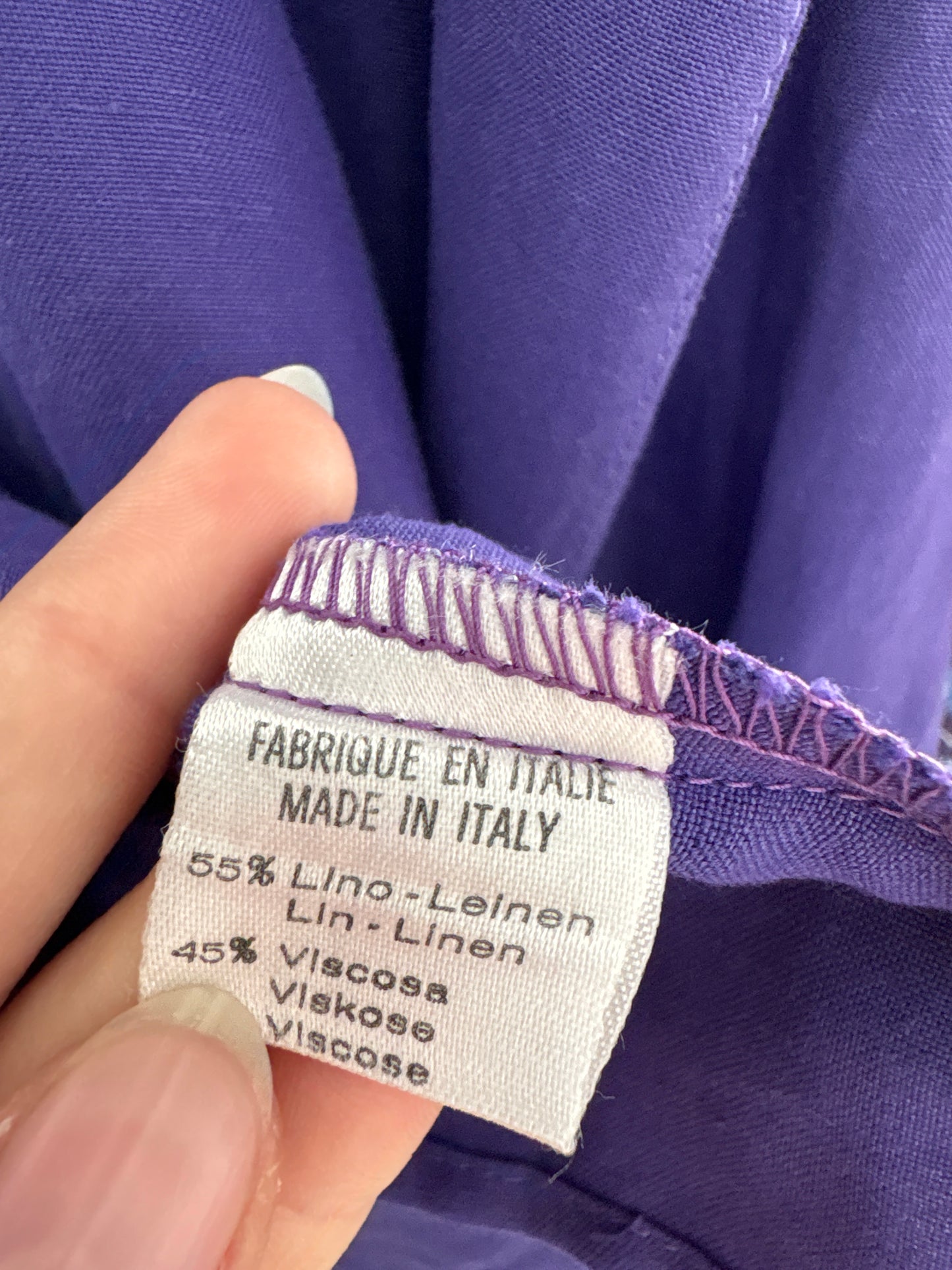 Cămașa luxury Byblos statement electric purple din pânză excepțională