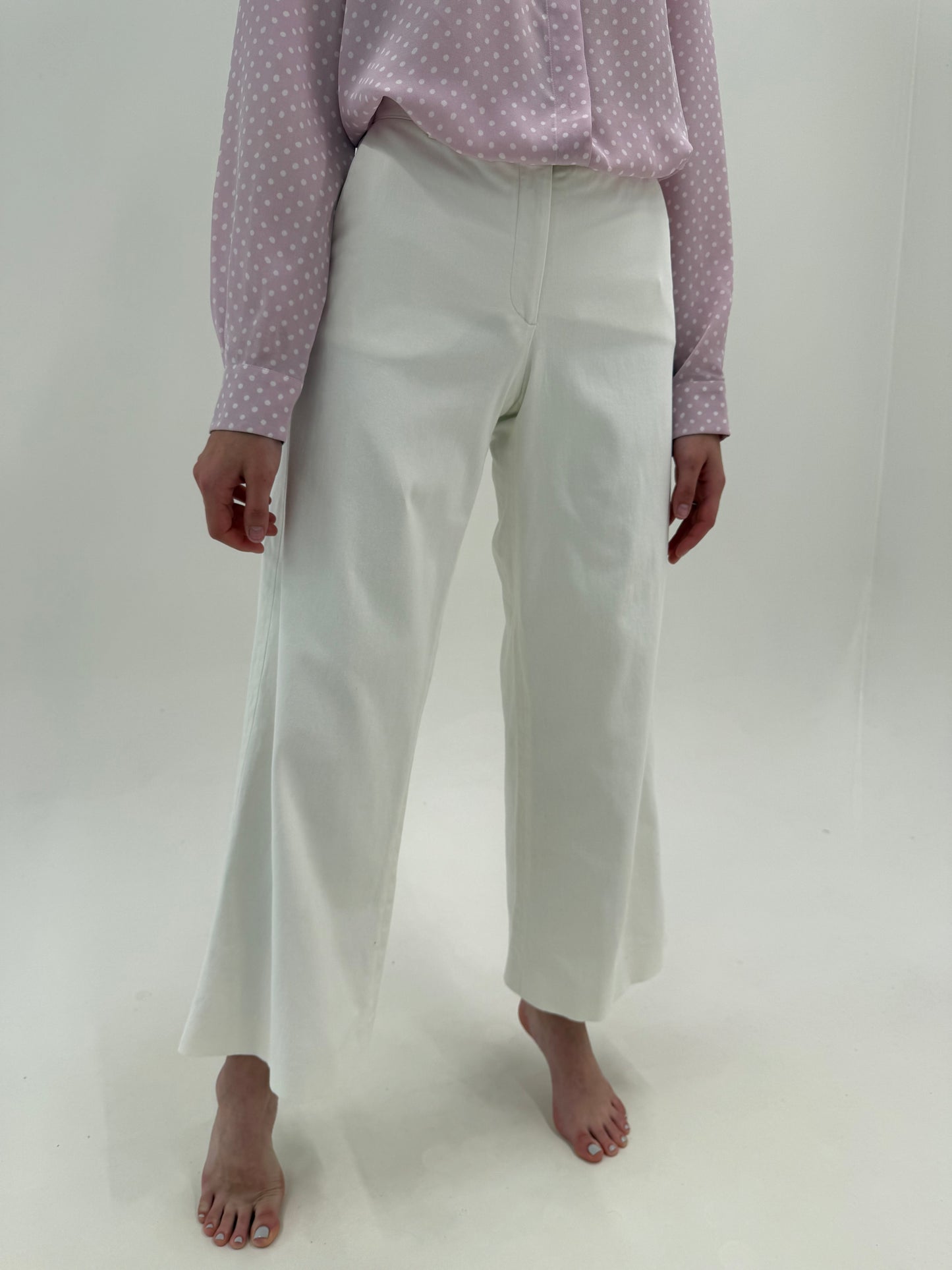 Pantaloni palazzo Armani din bumbac ultra confort
