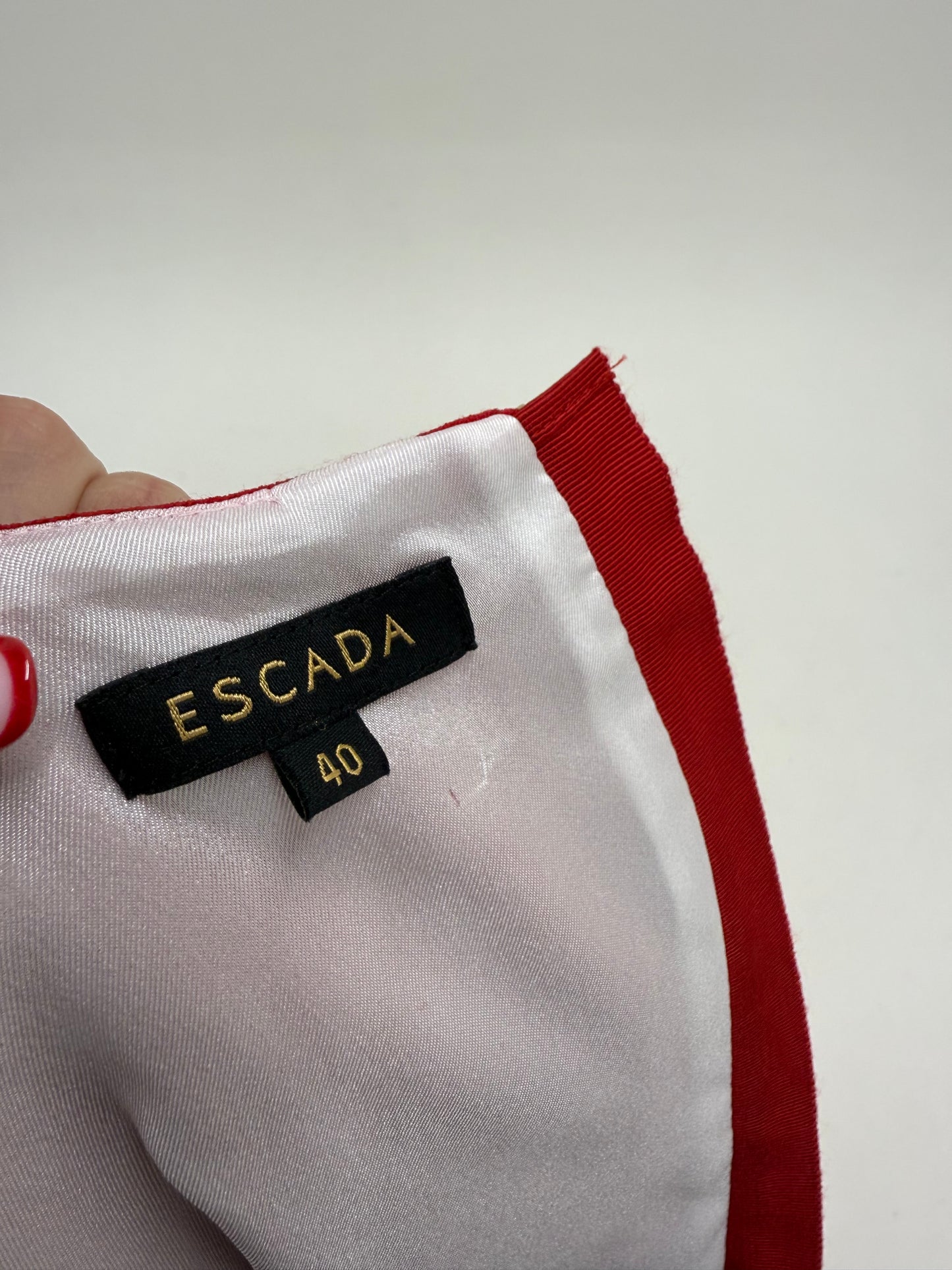 Rochie luxury Escada de la business la cocktail roșu tare