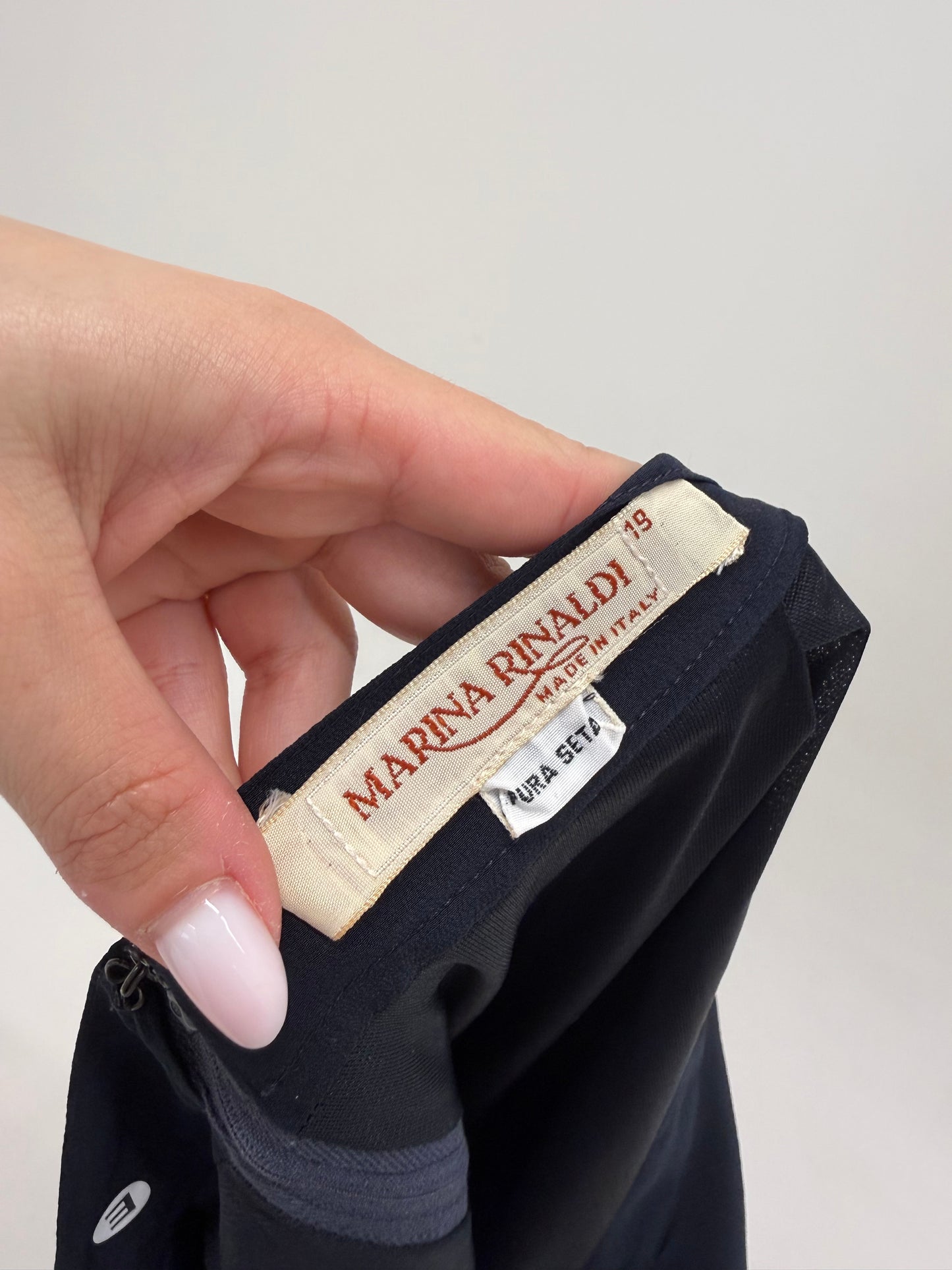 Fustă de brand luxury plus size Marina Rinaldi din mătase naturală