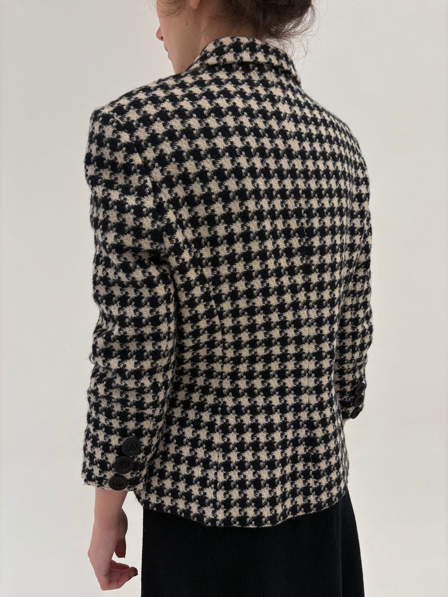 Sacou petite de brand luxury vintage Georges Rech din tweed pied de coq