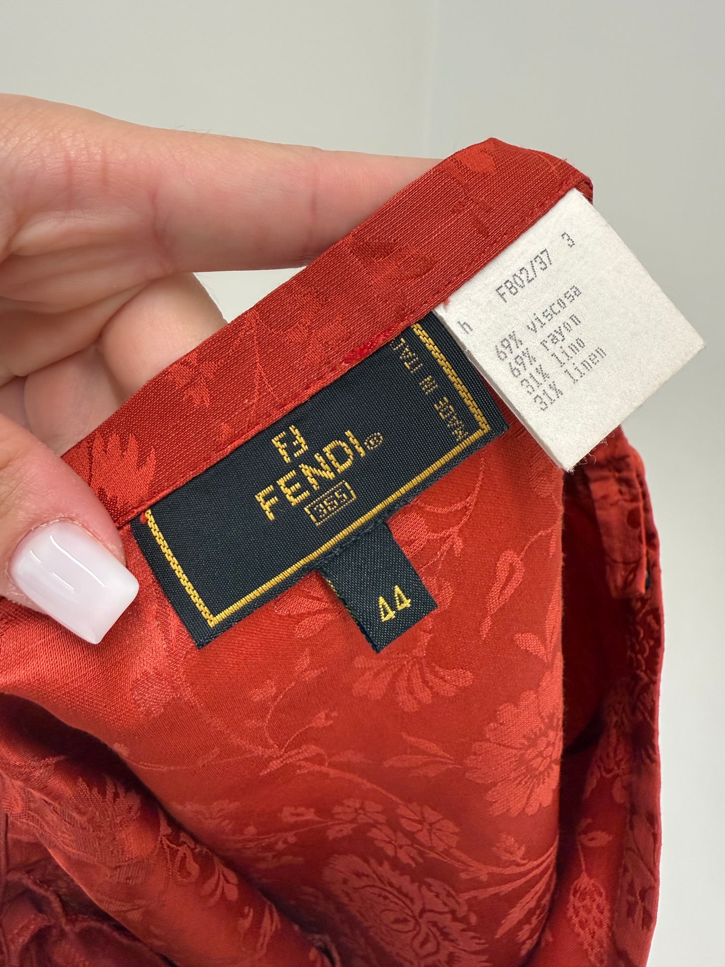 Fustă Fendi din jacquard superb de vară cu în și vascoza