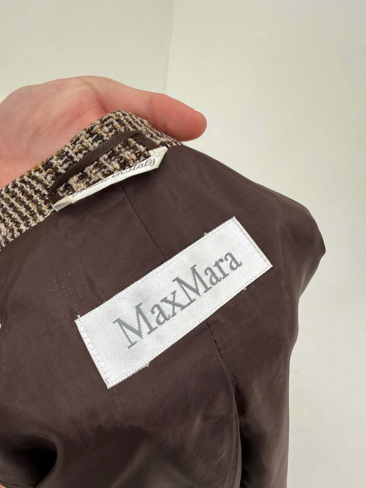 Sacou Max Mara din tweed superb de lana camel