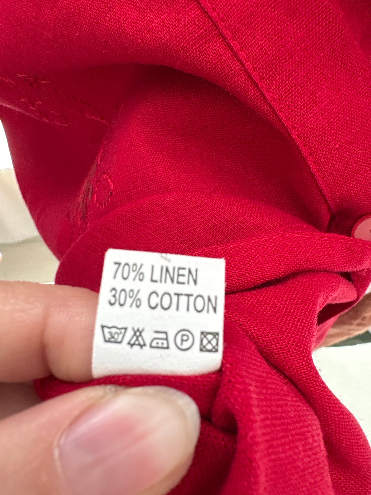 Robe chemise maxi dark cherry cu broderie din pânză premium de in și bumbac