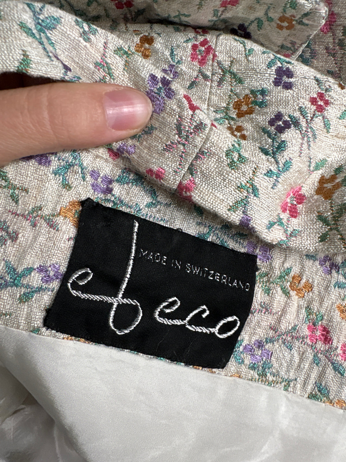 Costum old vintage anii 60 italian de colecție din brocart de lana extrafina și mătase naturală