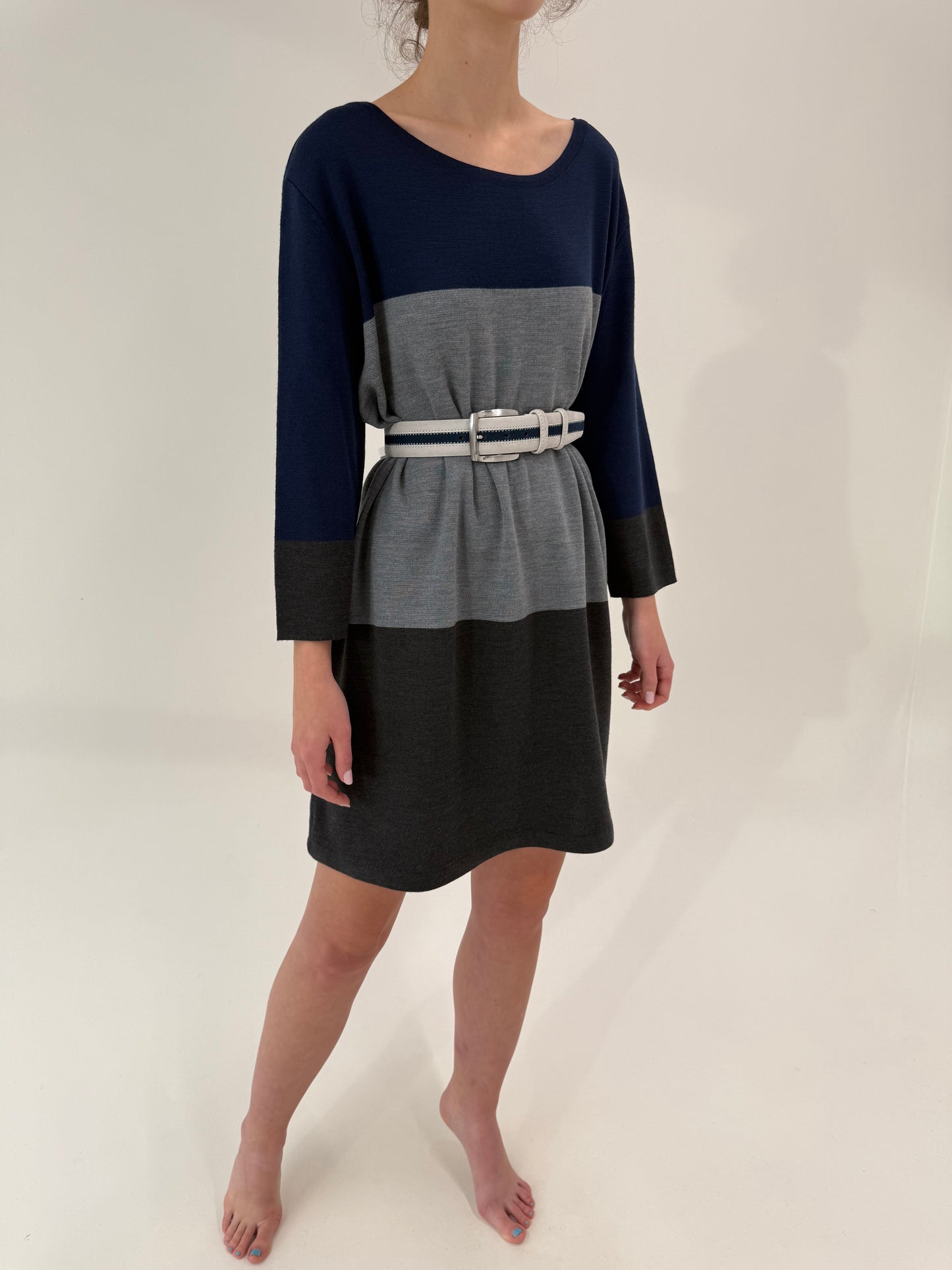 Rochie de brand luxury Krizia plus size din tricot de lana merino extrafina