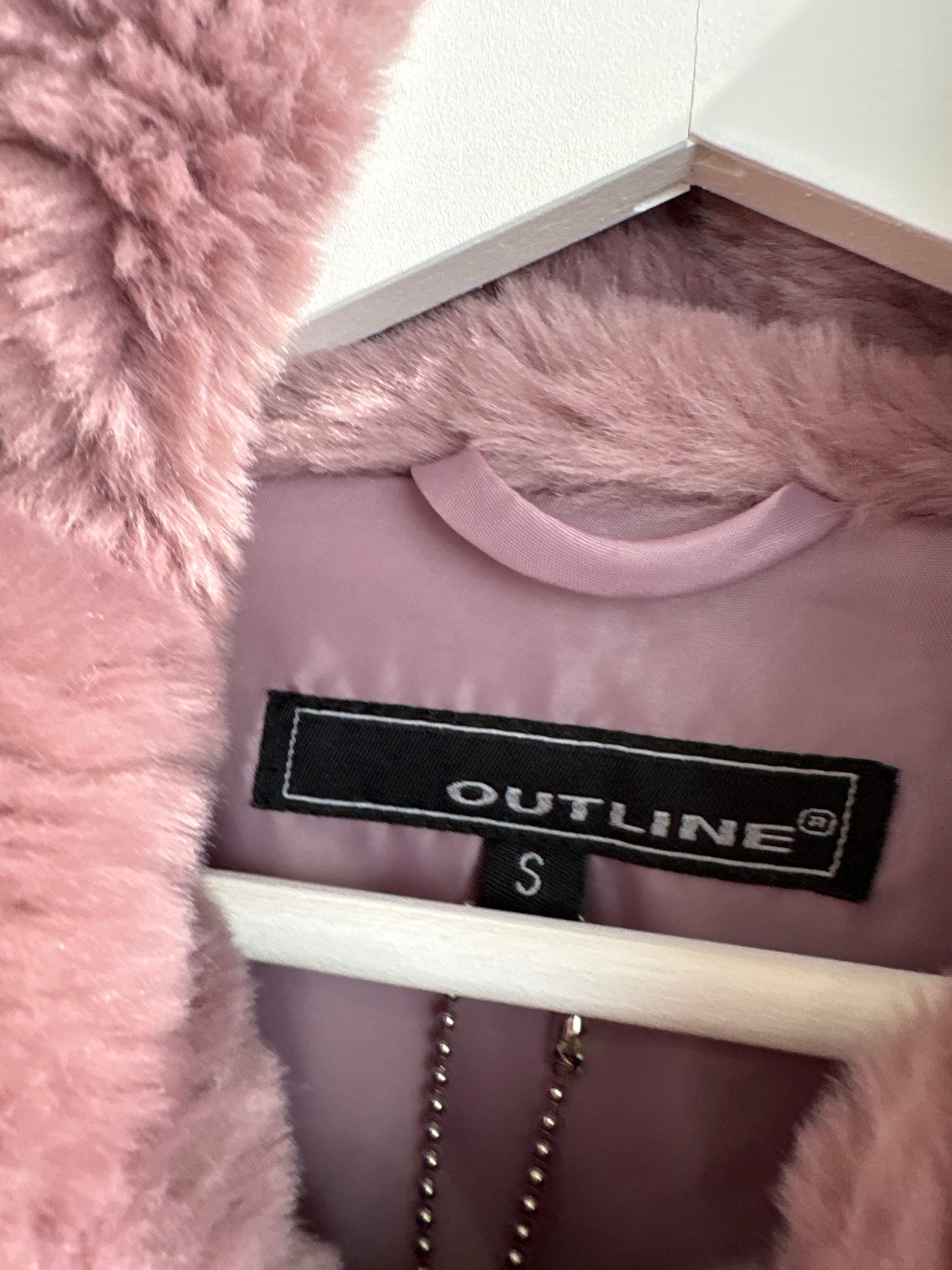 Blană eco dusty Pink tall