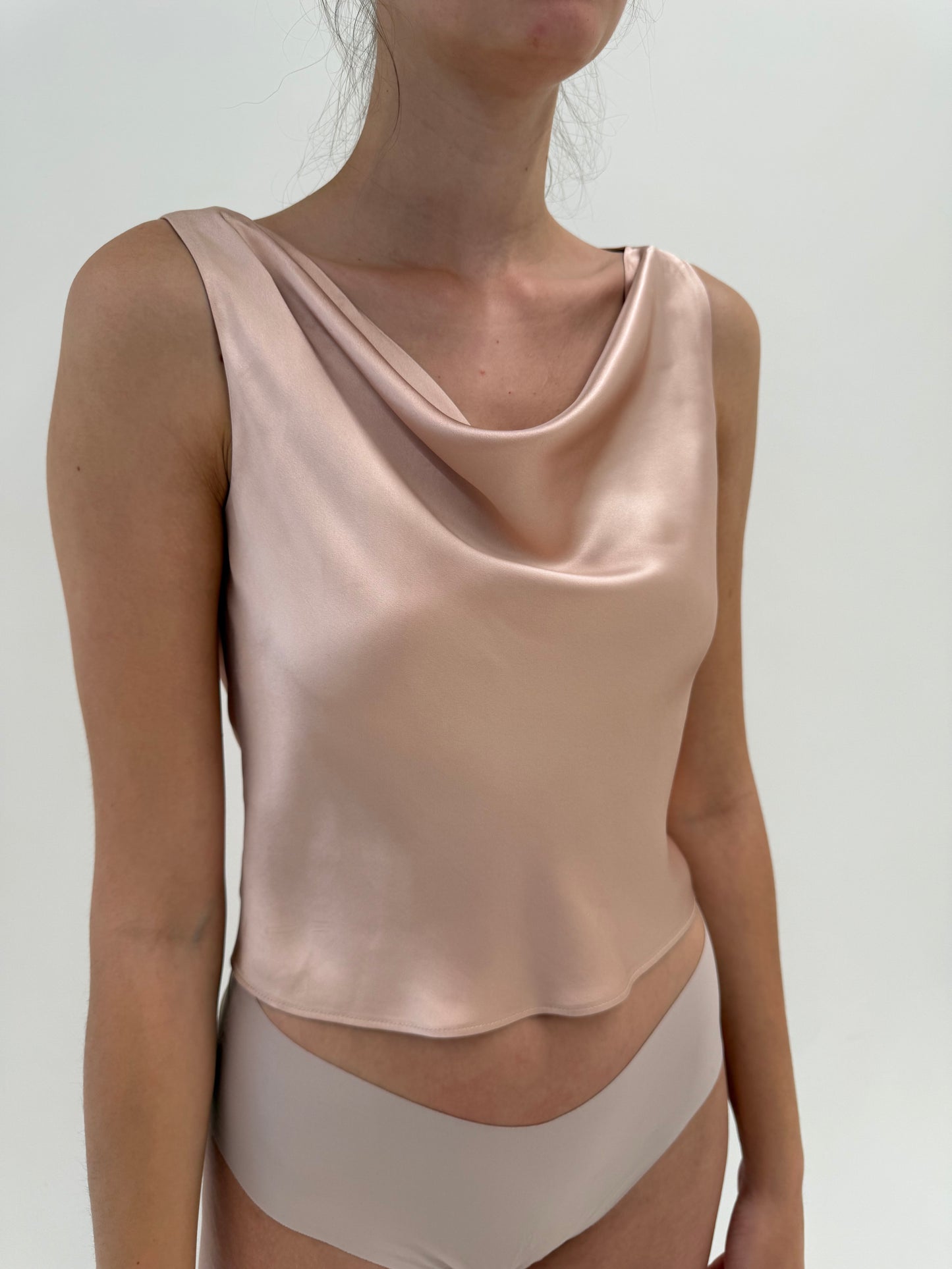 Set dusty Pink italian din mătase naturală plină satinata în bie