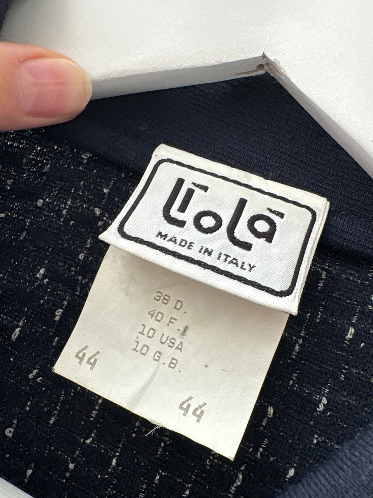 Jacheta de brand luxury italian Liola cu nasturi bijuterie din tricot plin de lana cu bumbac